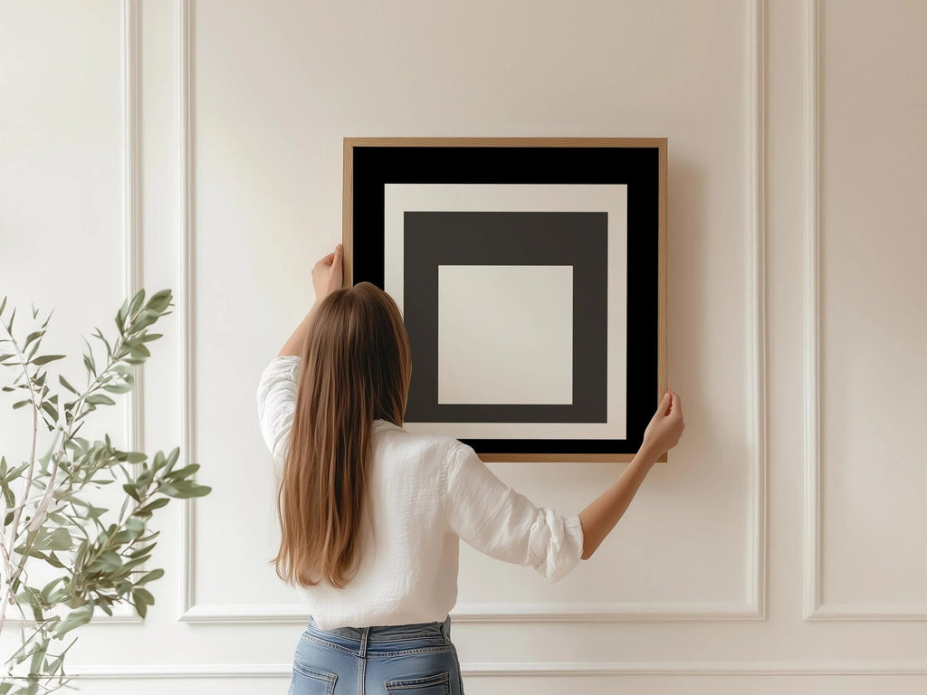 Reproduction giclée « Fumer » inspirée par Josef Albers : art moderne du milieu du XXe siècle, option encadrée