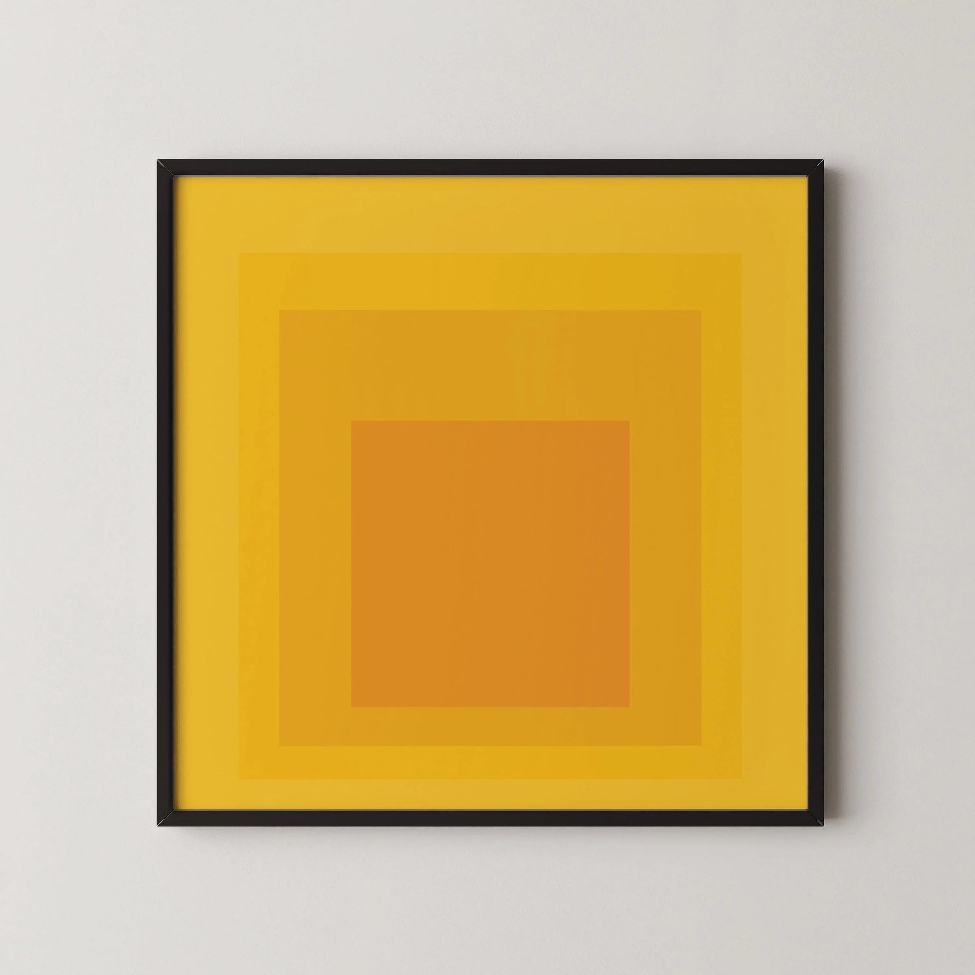 Estampe giclée de Taos inspirée par Josef Albers : Art moderne du milieu du XXe siècle, « Hommage au carré », jaune et orange