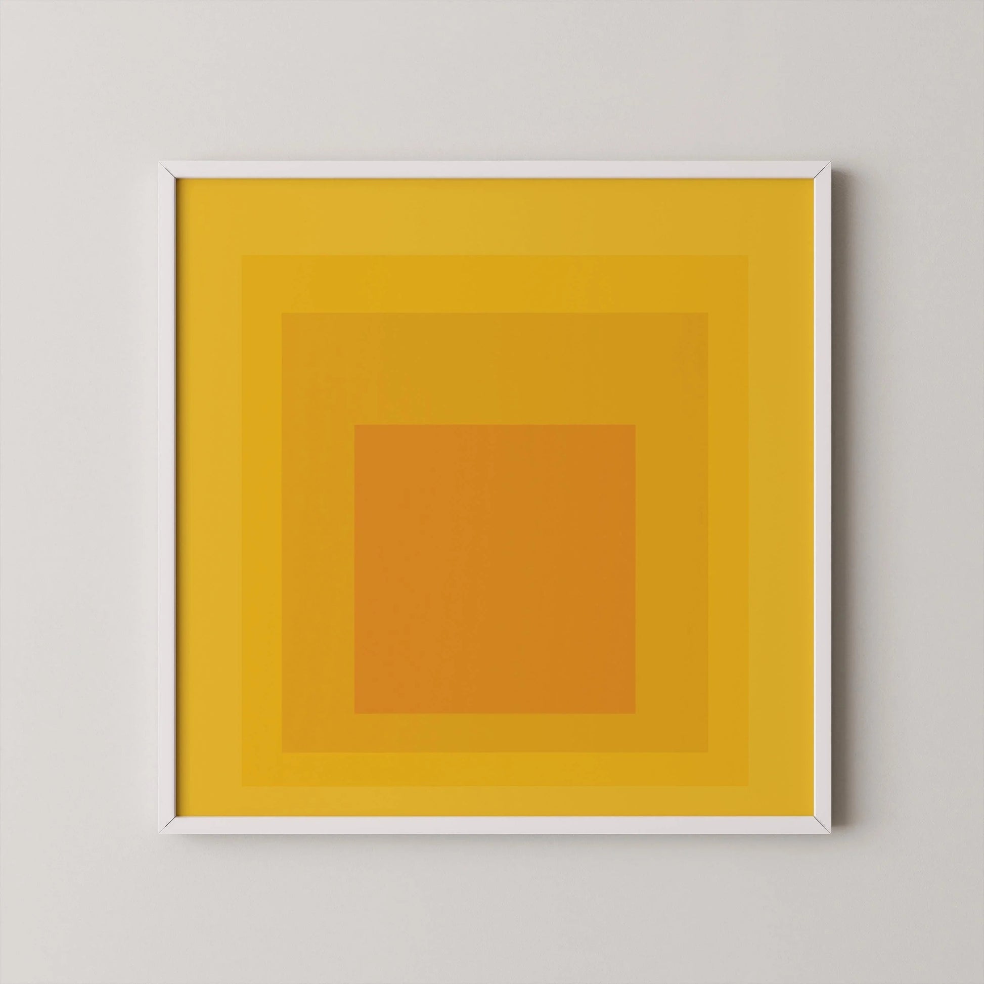 Estampe giclée de Taos inspirée par Josef Albers : Art moderne du milieu du XXe siècle, « Hommage au carré », jaune et orange