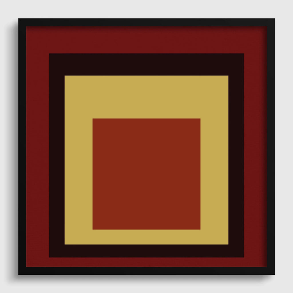 Impression giclée « Über Alles » inspirée par Josef Albers : un hommage moderne du milieu du XXe siècle au carré
