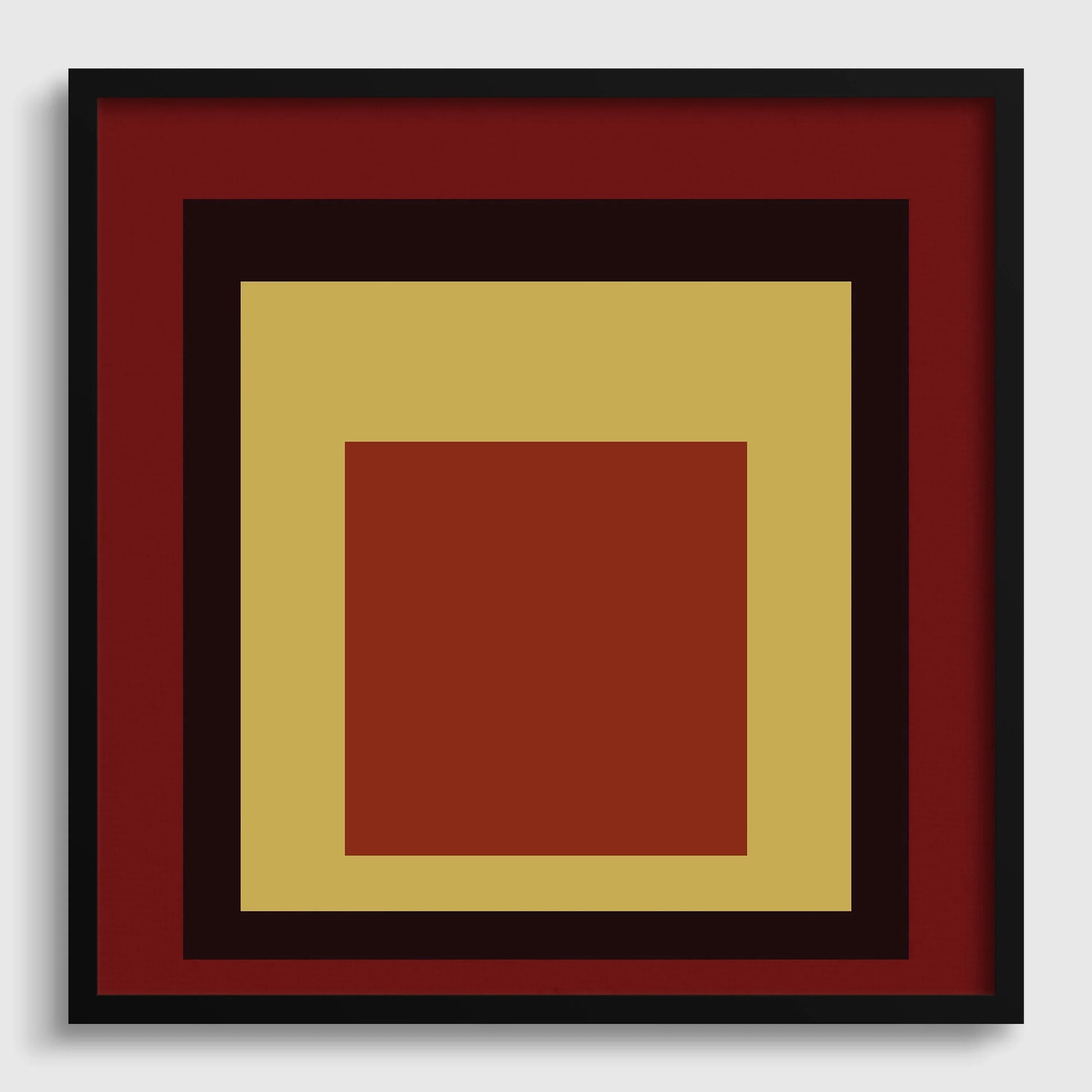 Impression giclée « Über Alles » inspirée par Josef Albers : un hommage moderne du milieu du XXe siècle au carré