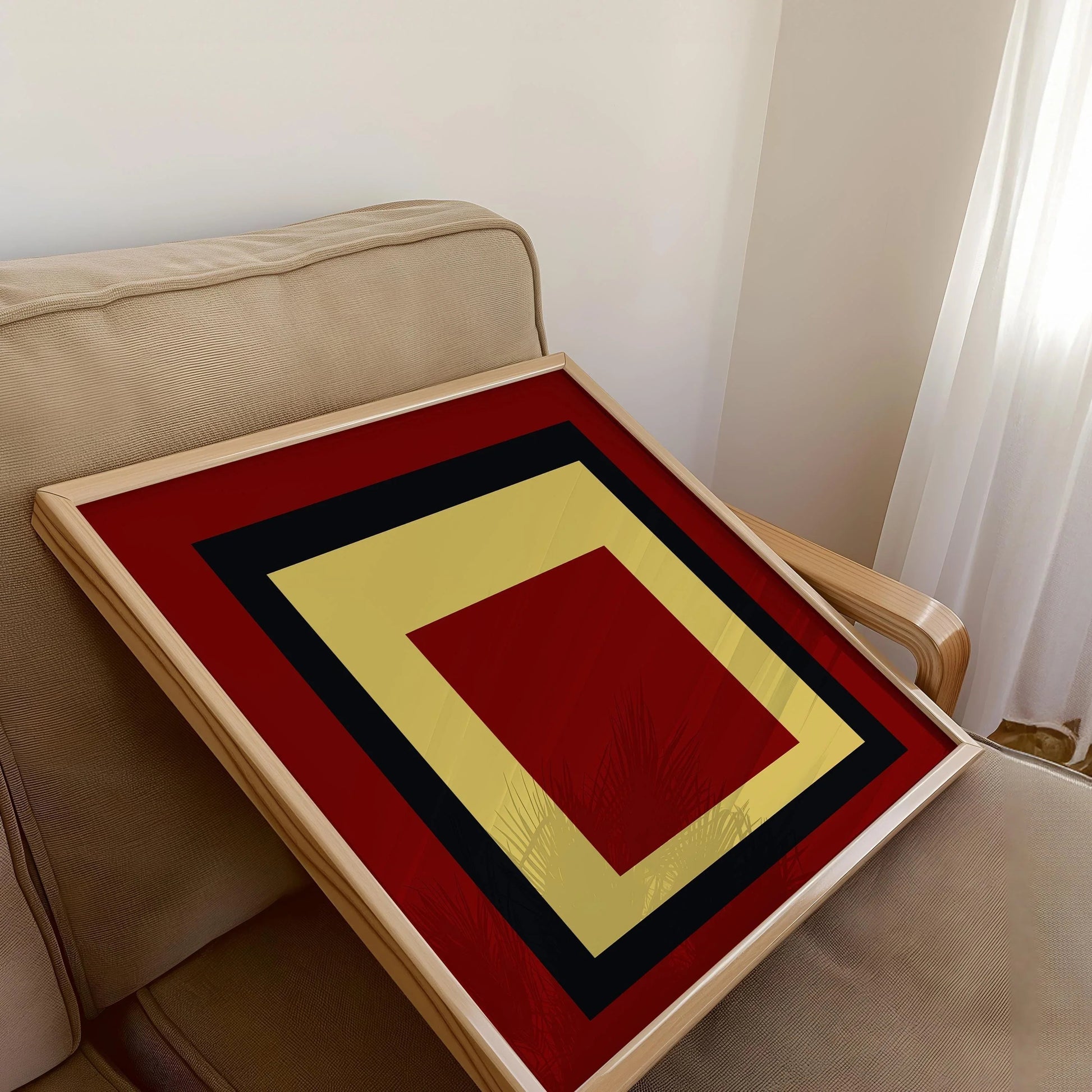 Impression giclée « Über Alles » inspirée par Josef Albers : un hommage moderne du milieu du XXe siècle au carré