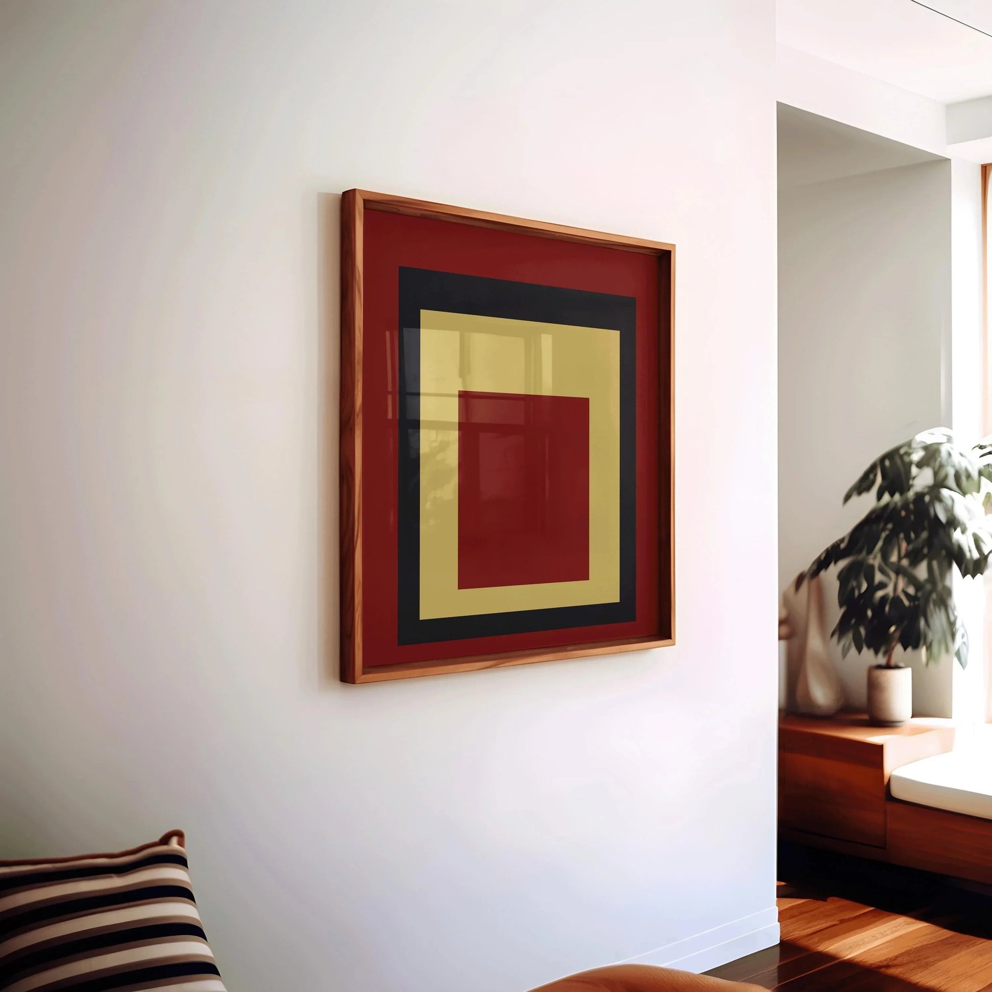 Impression giclée « Über Alles » inspirée par Josef Albers : un hommage moderne du milieu du XXe siècle au carré