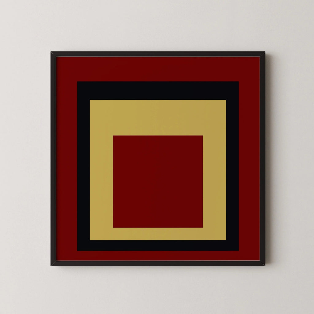 Impression giclée « Über Alles » inspirée par Josef Albers : un hommage moderne du milieu du XXe siècle au carré