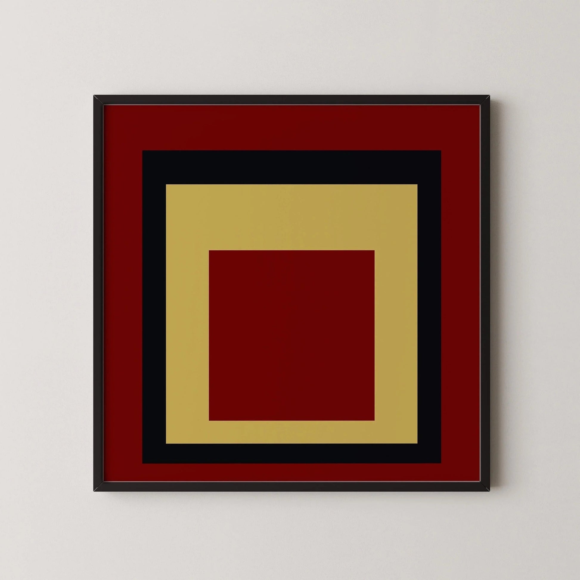 Impression giclée « Über Alles » inspirée par Josef Albers : un hommage moderne du milieu du XXe siècle au carré