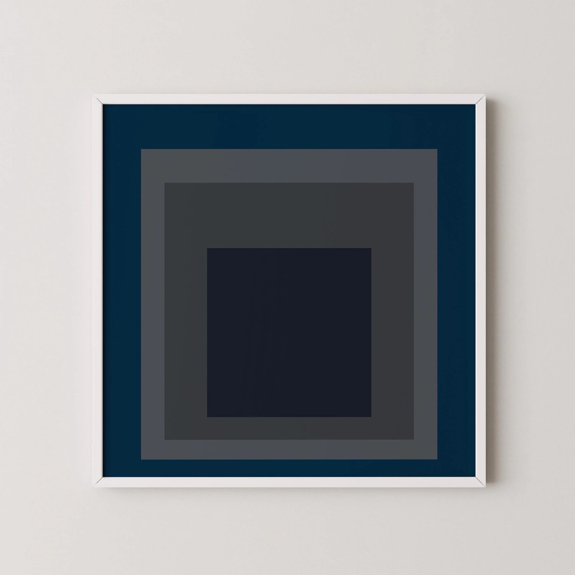 Estampe giclée « Pureheart » de Josef Albers : Art moderne du milieu du XXe siècle, bleu et gris « Hommage au carré »
