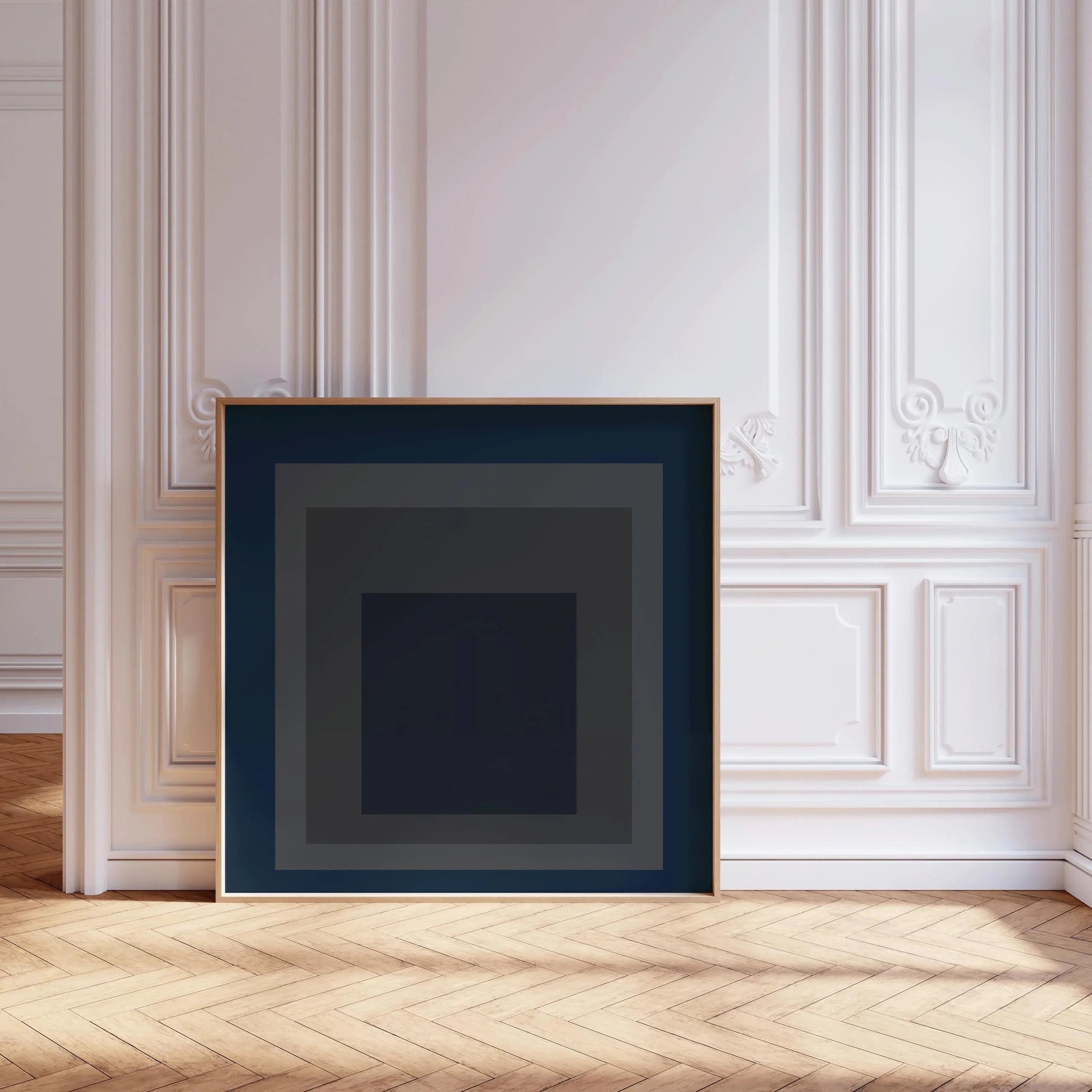 Estampe giclée « Pureheart » de Josef Albers : Art moderne du milieu du XXe siècle, bleu et gris « Hommage au carré »