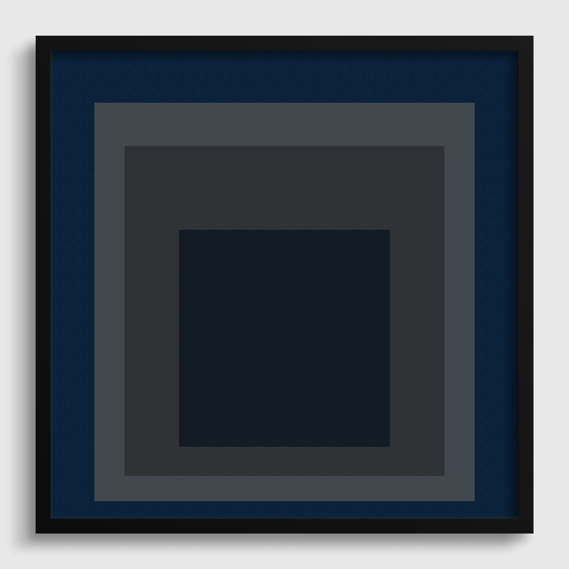 Estampe giclée « Pureheart » de Josef Albers : Art moderne du milieu du XXe siècle, bleu et gris « Hommage au carré »