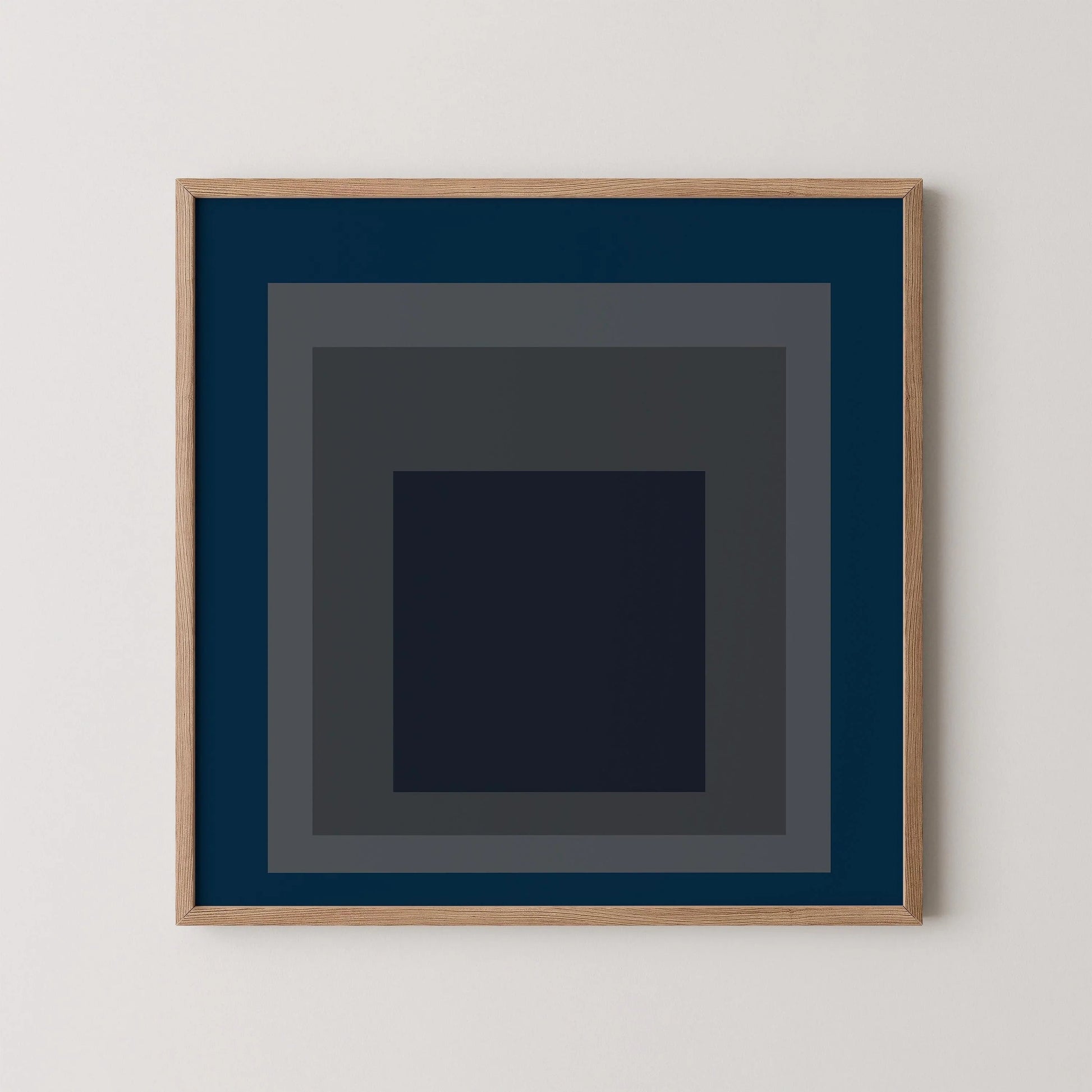 Estampe giclée « Pureheart » de Josef Albers : Art moderne du milieu du XXe siècle, bleu et gris « Hommage au carré »