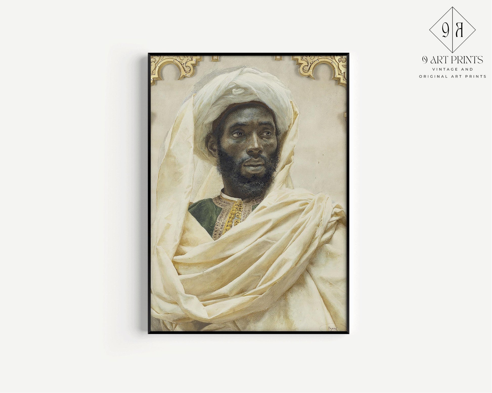 Josep Tapir√≥ Bar√≥ - Homme maure | Célèbre œuvre d'art orientaliste (disponible encadrée ou non encadrée)