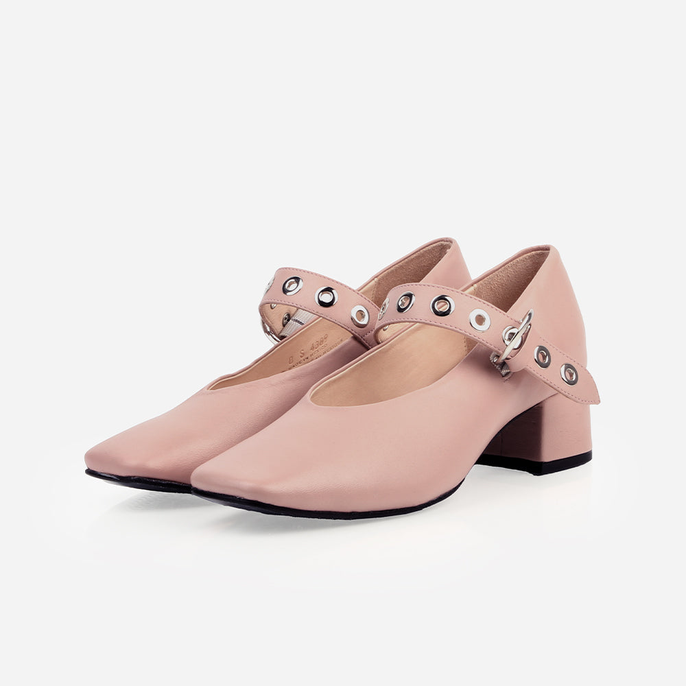 The BLVD Heeled Mary Jane Blush