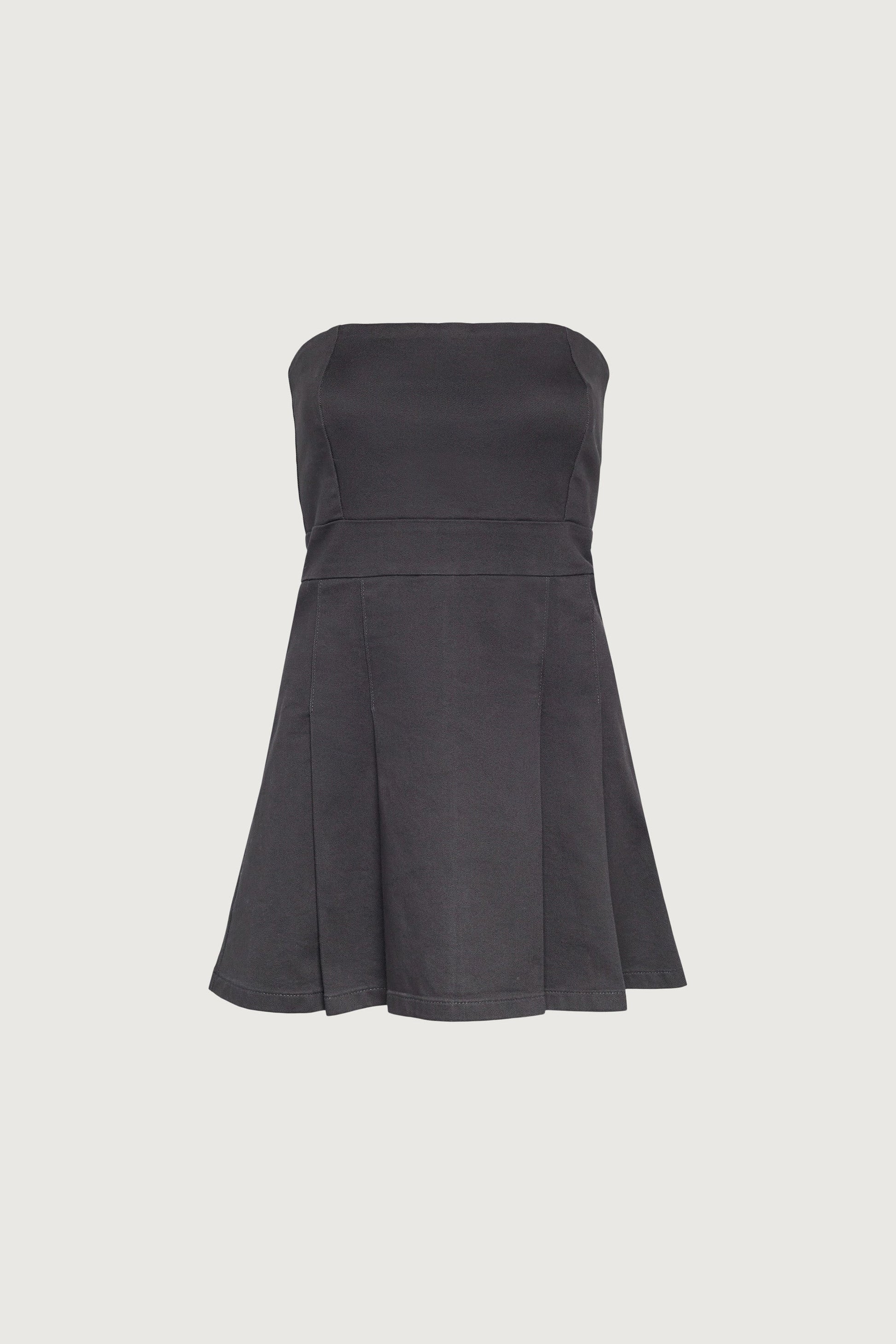 ROBE MINI PLISSÉE EN SERGÉ TUBE