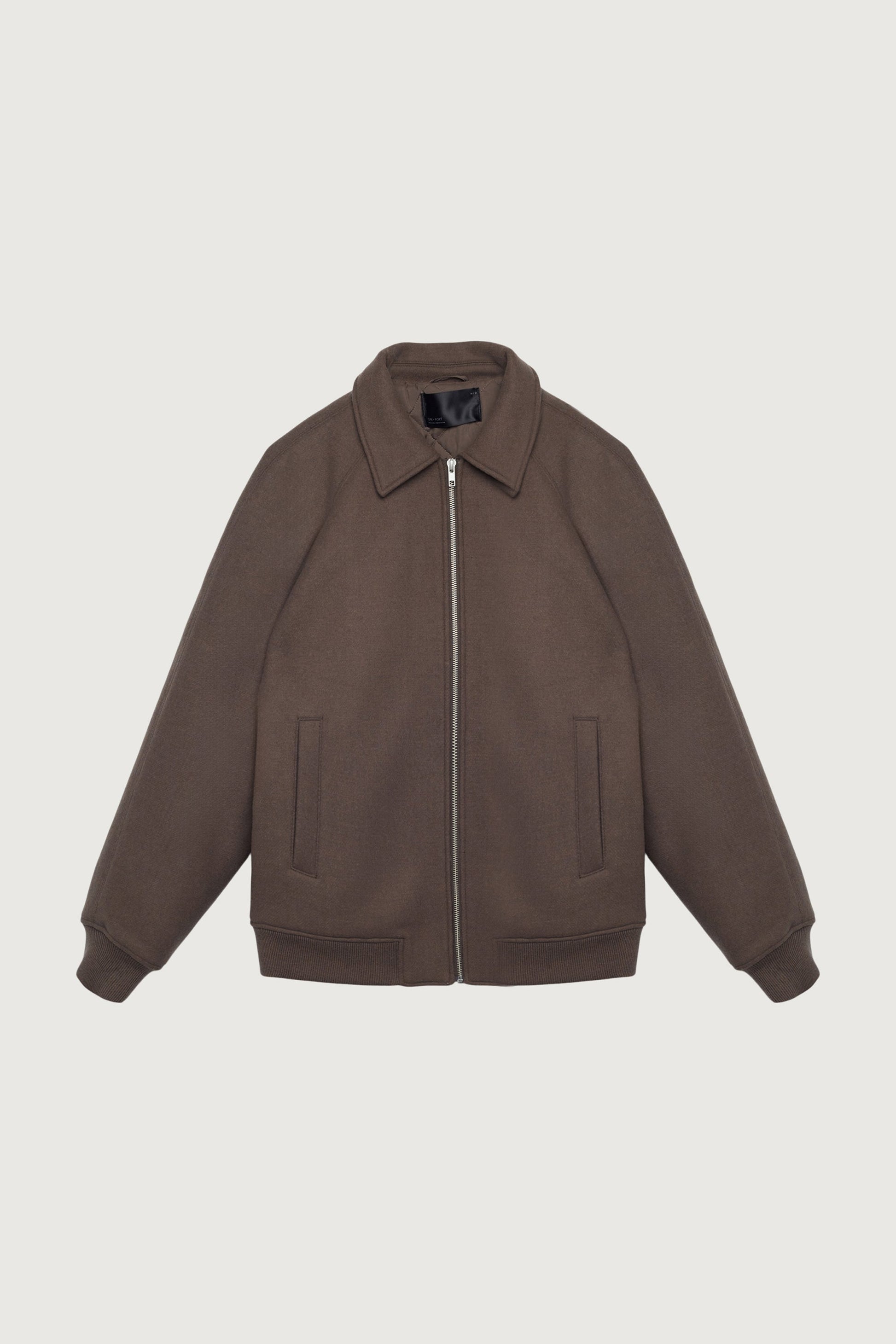 BLOUSON BOMBER EN MÉLANGE DE LAINE