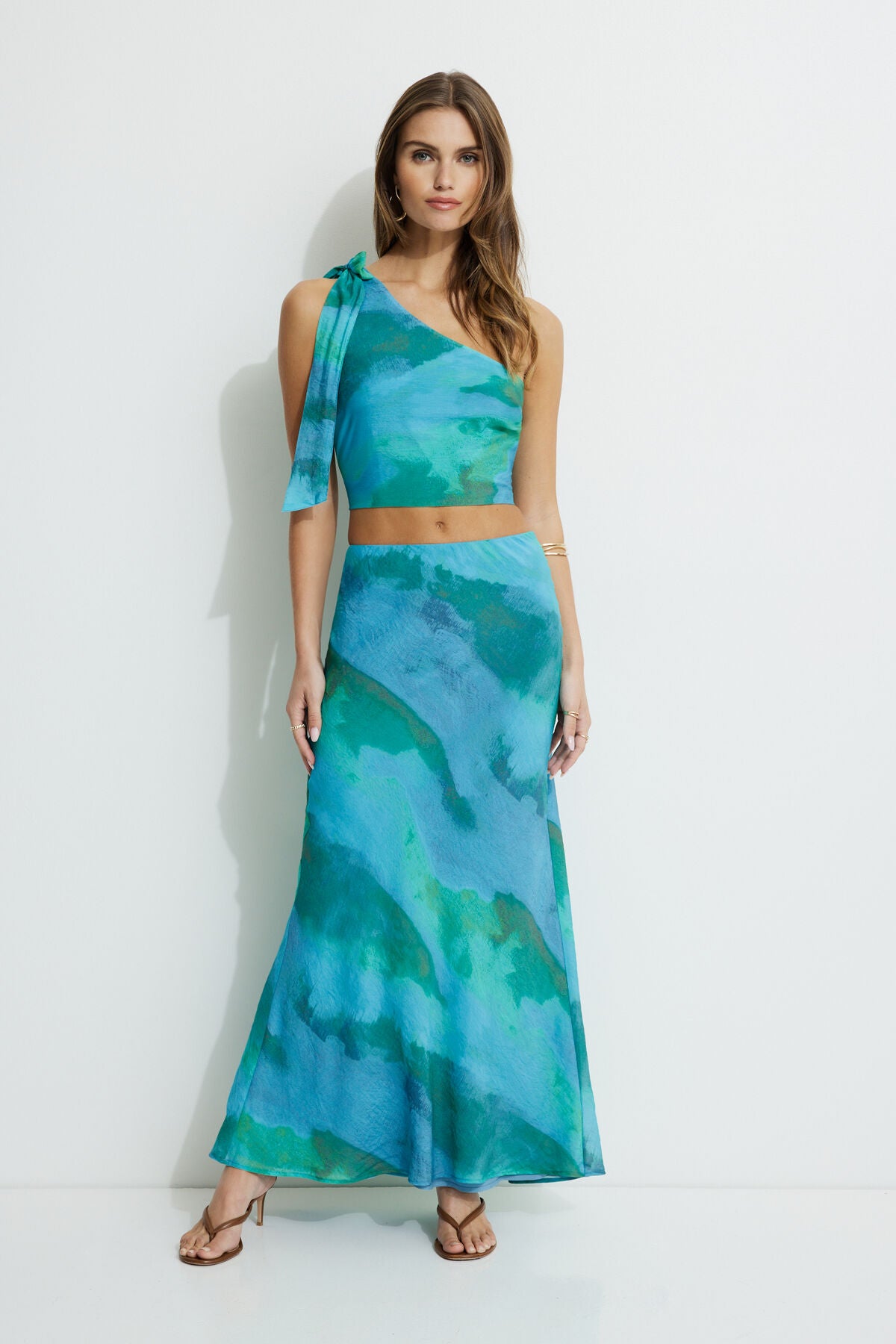 Débardeur à épaule unique avec nœud