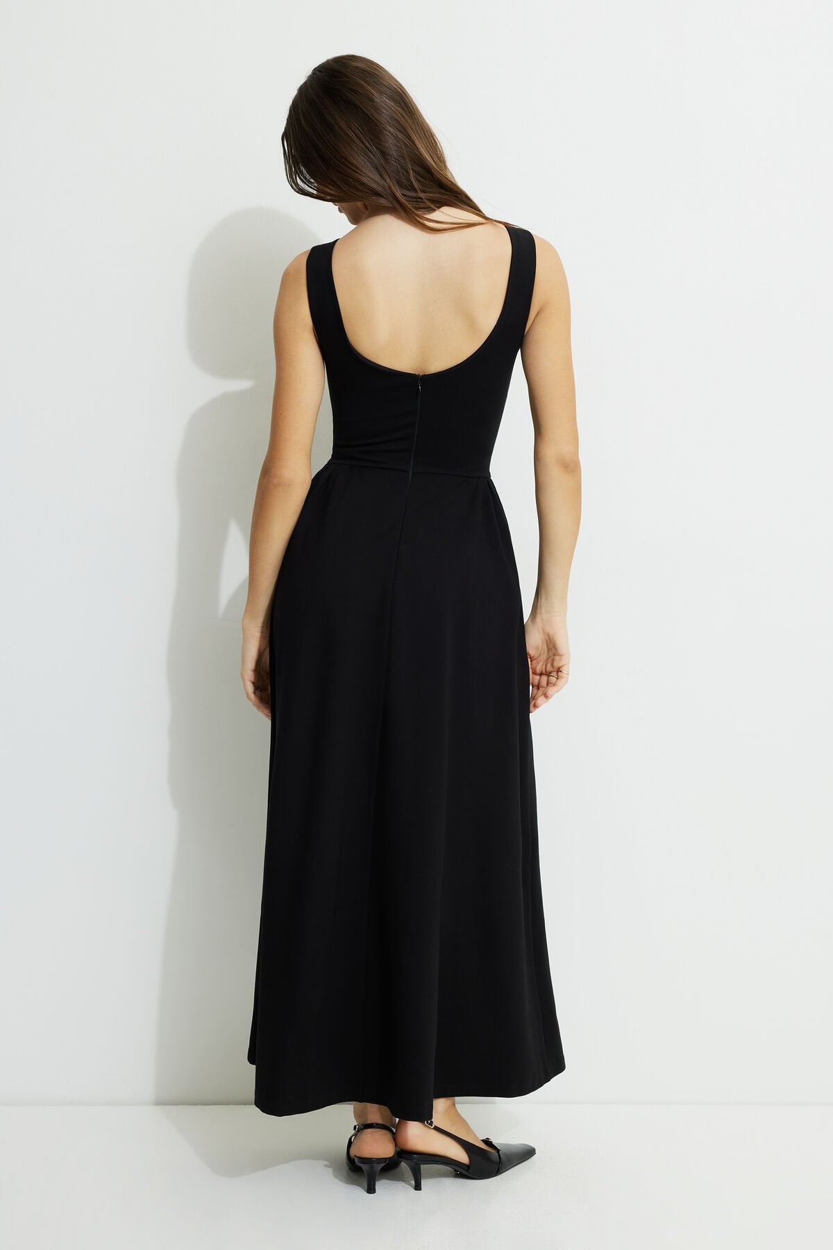 Flared Ponte Maxi Dress