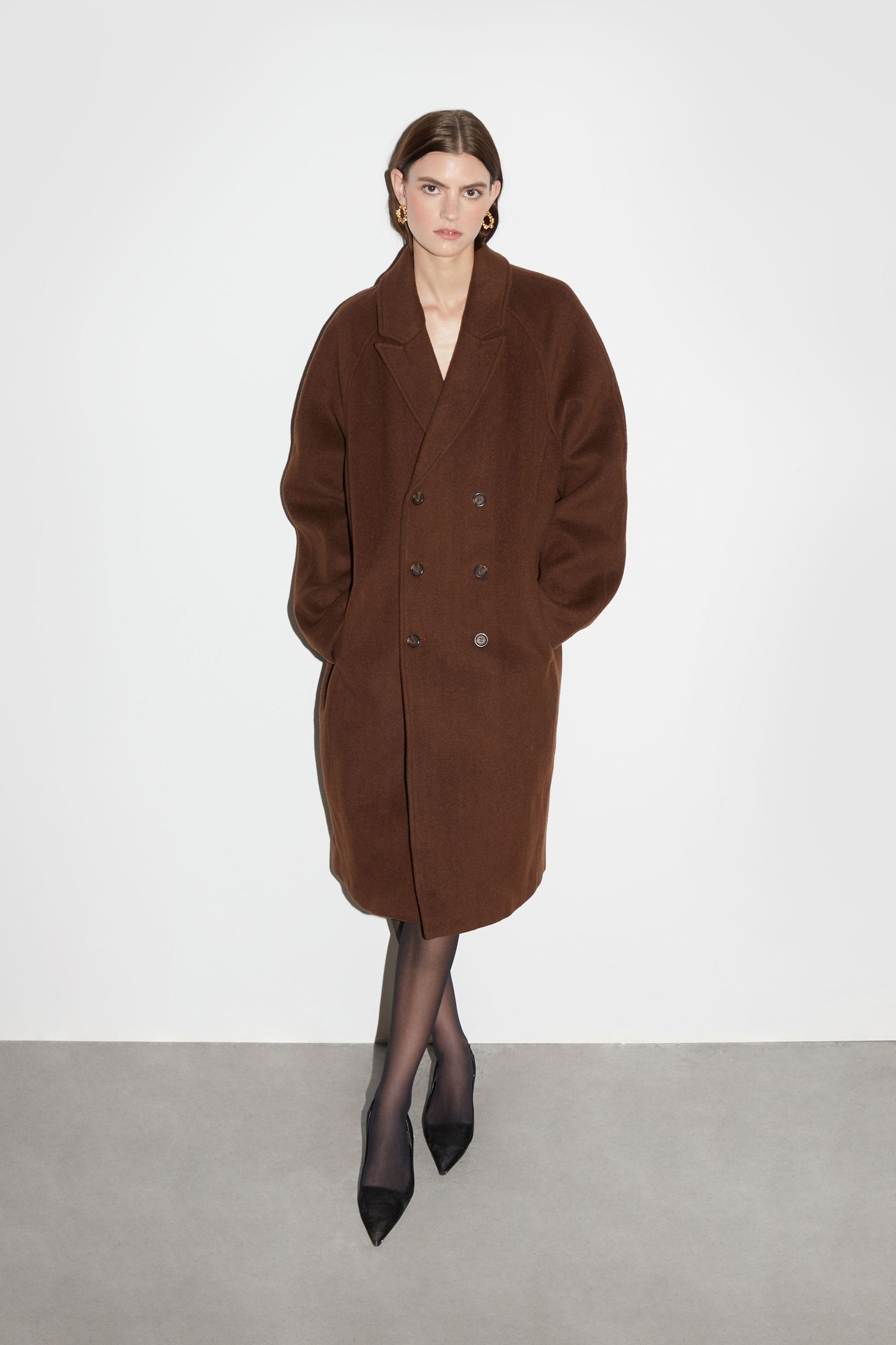 MANTEAU EN MÉLANGE DE LAINE