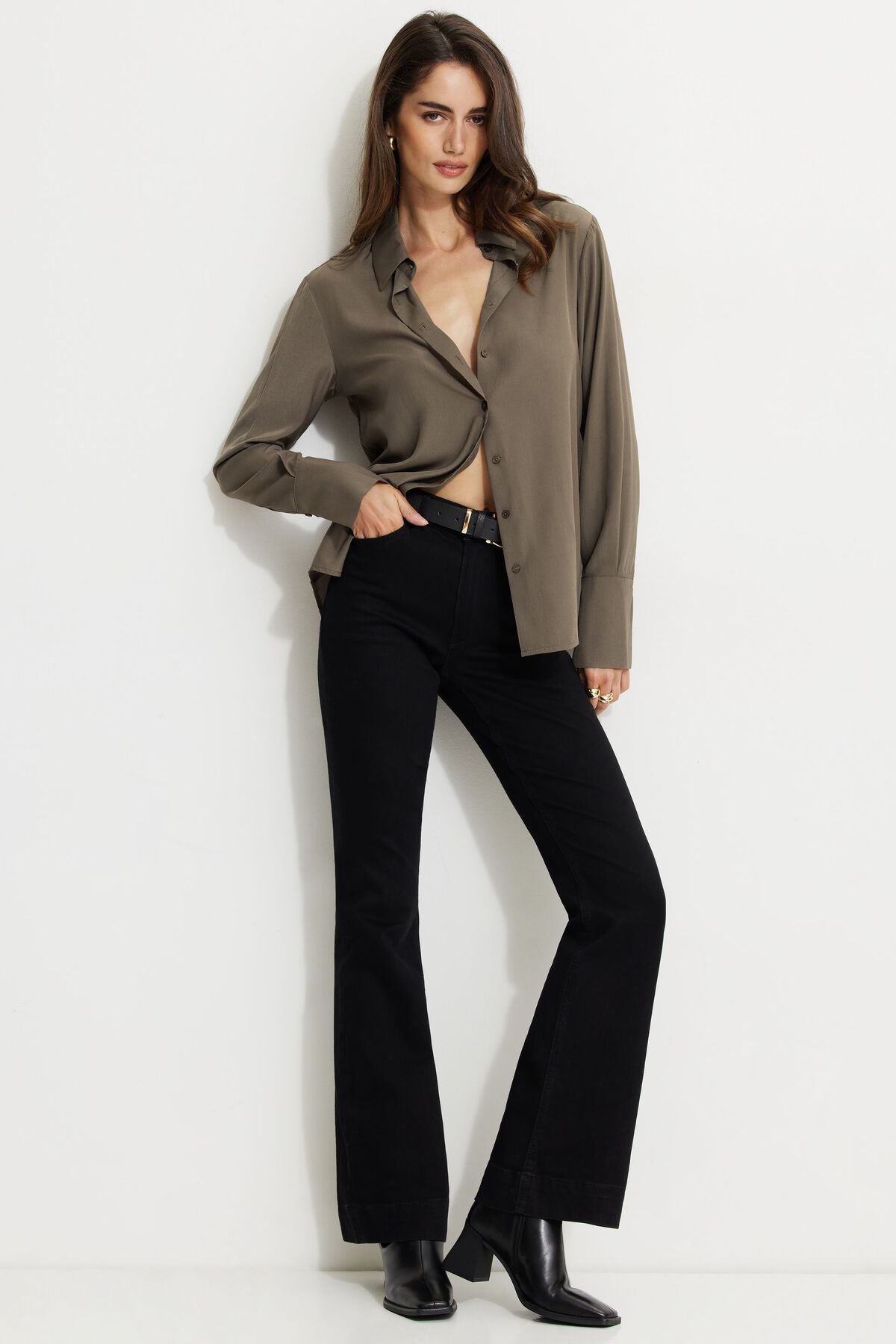 Jean bootcut taille haute Ruby