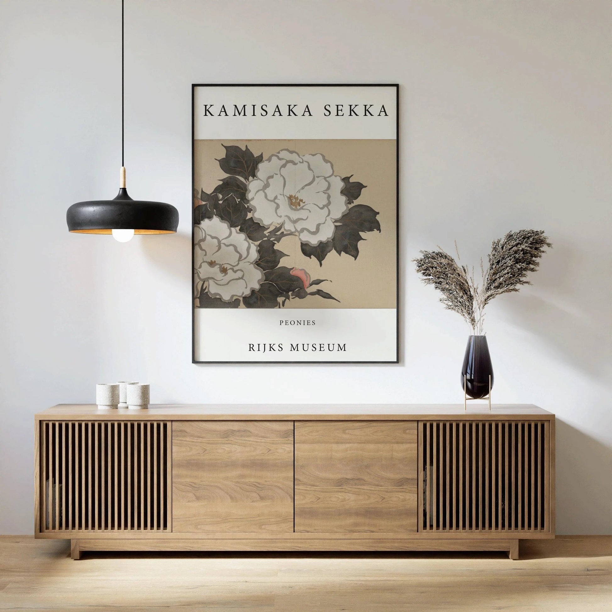 Kamisaka Sekka Peonies Print : art japonais vintage sur bois