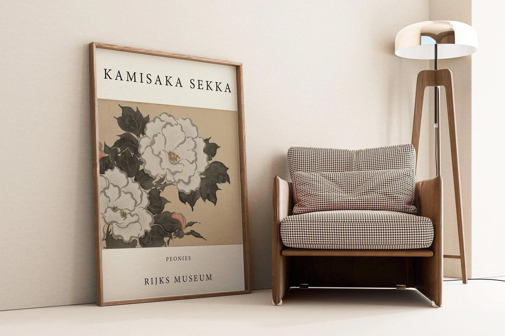 Kamisaka Sekka Peonies Print : art japonais vintage sur bois