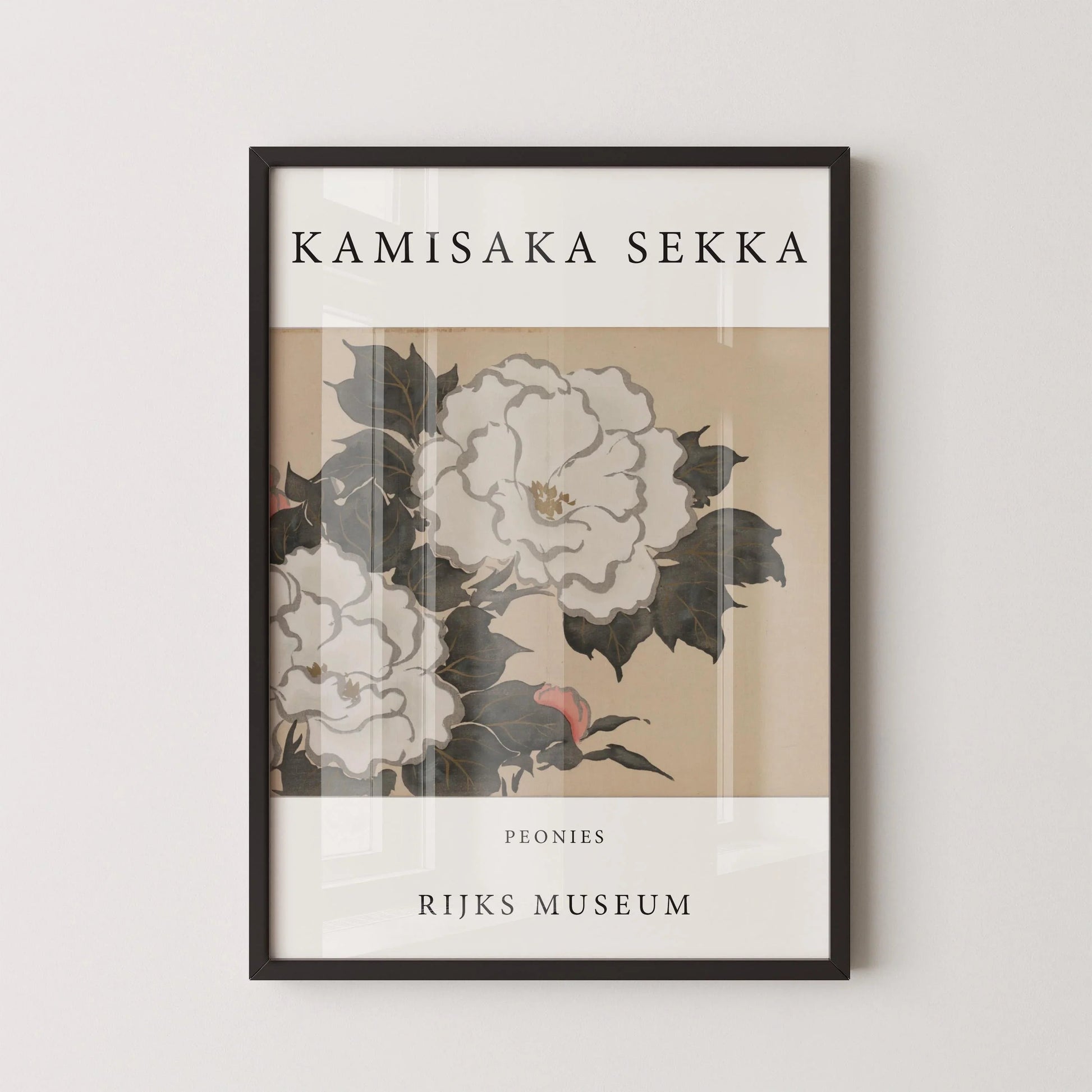 Kamisaka Sekka Peonies Print : art japonais vintage sur bois
