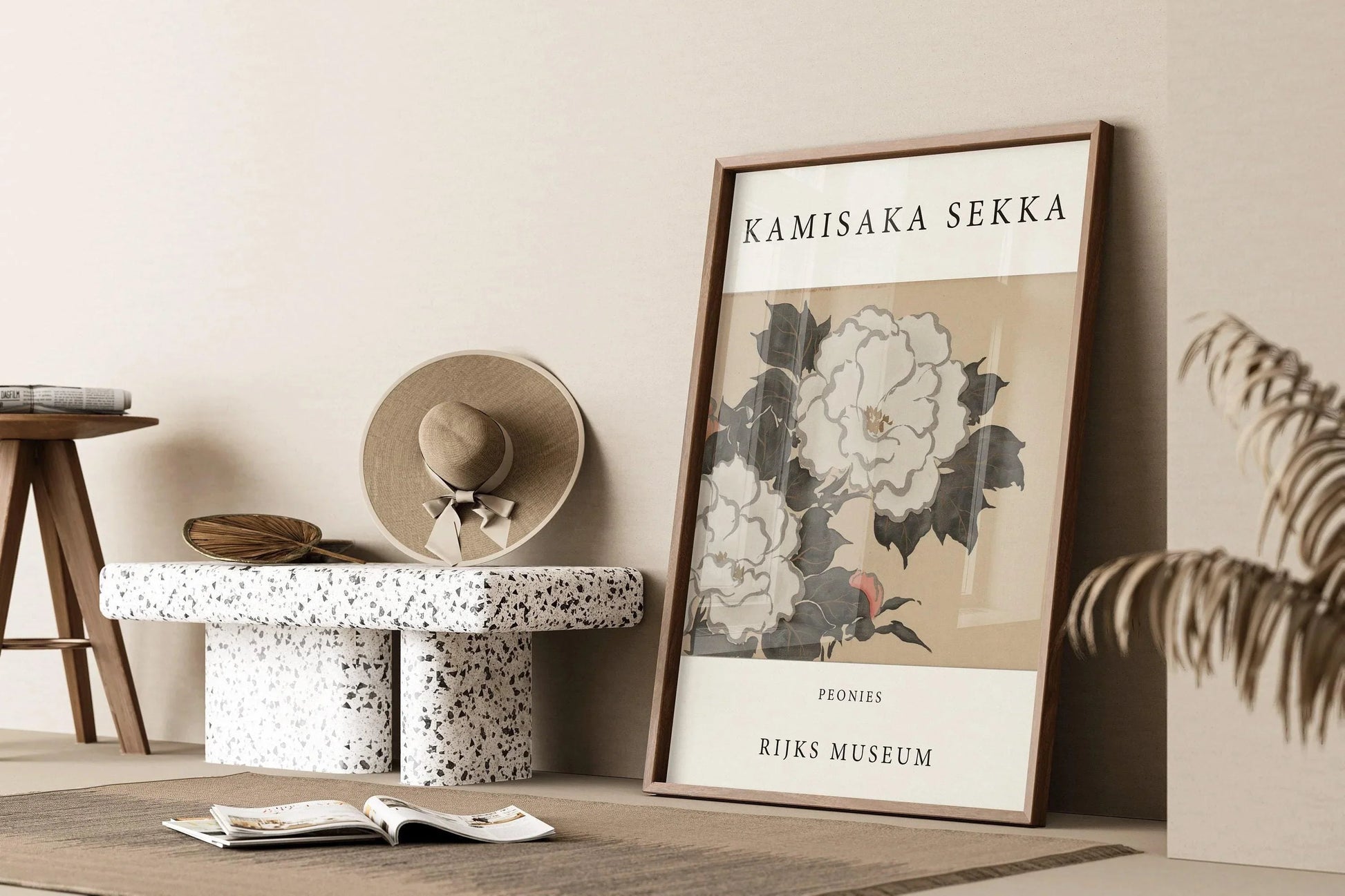 Kamisaka Sekka Peonies Print : art japonais vintage sur bois