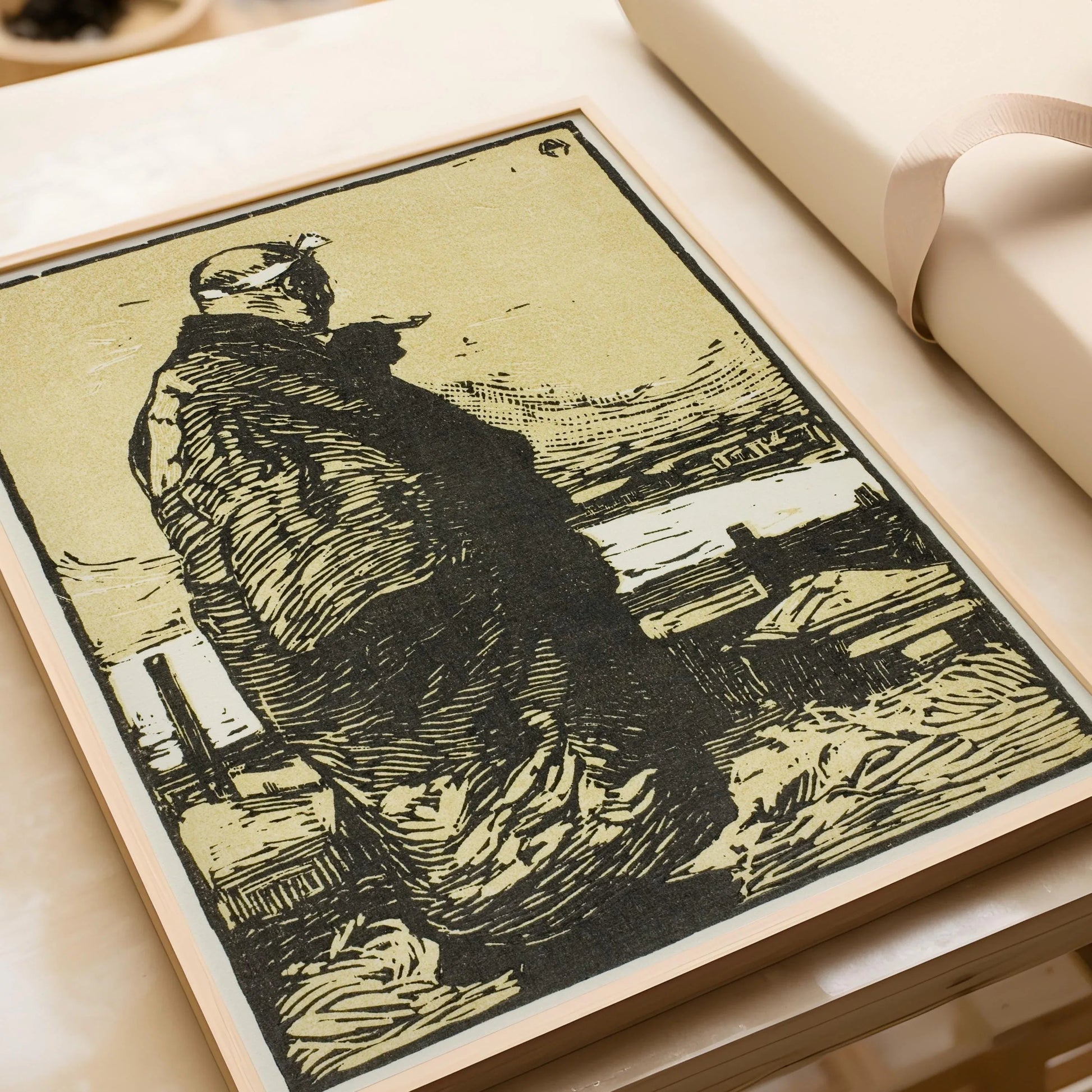 Kanae Yamamoto - Le Pêcheur, estampe giclée : art japonais sur bois