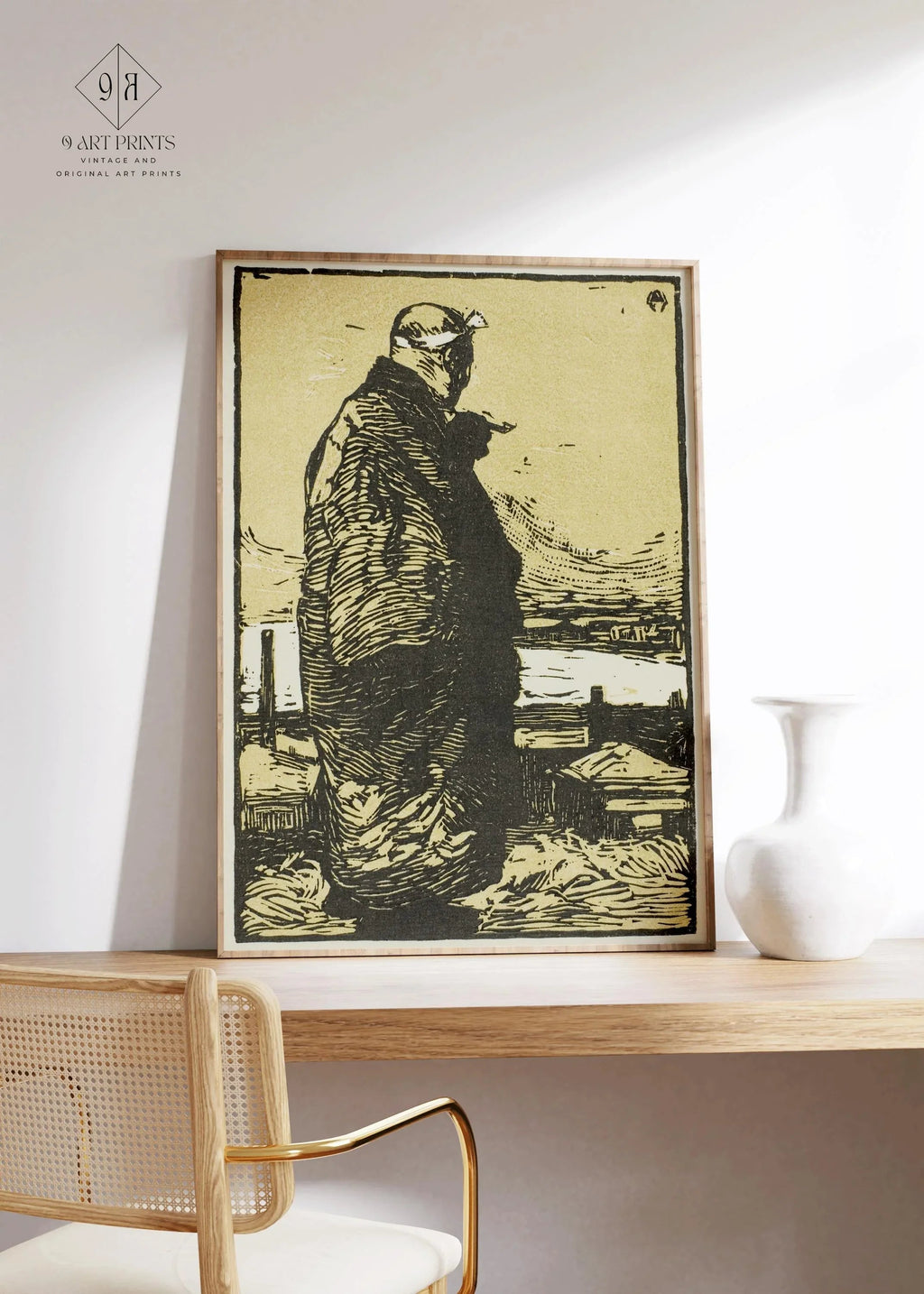 Kanae Yamamoto - Le Pêcheur, estampe giclée : art japonais sur bois