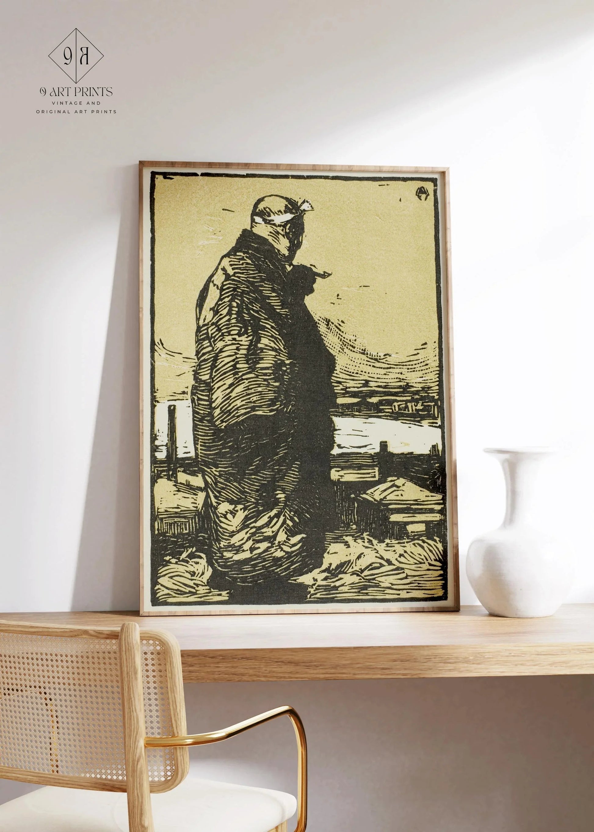 Kanae Yamamoto - Le Pêcheur, estampe giclée : art japonais sur bois