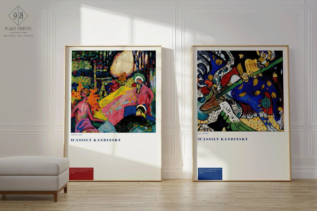 Estampes abstraites de Kandinsky : Duo Weisser Klang &amp; St. George