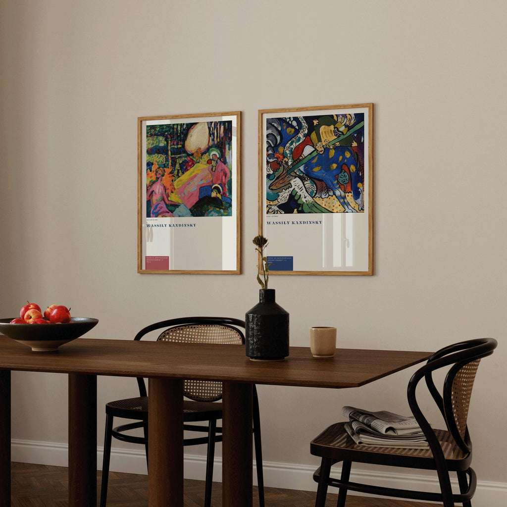 Estampes abstraites de Kandinsky : Duo Weisser Klang &amp; St. George