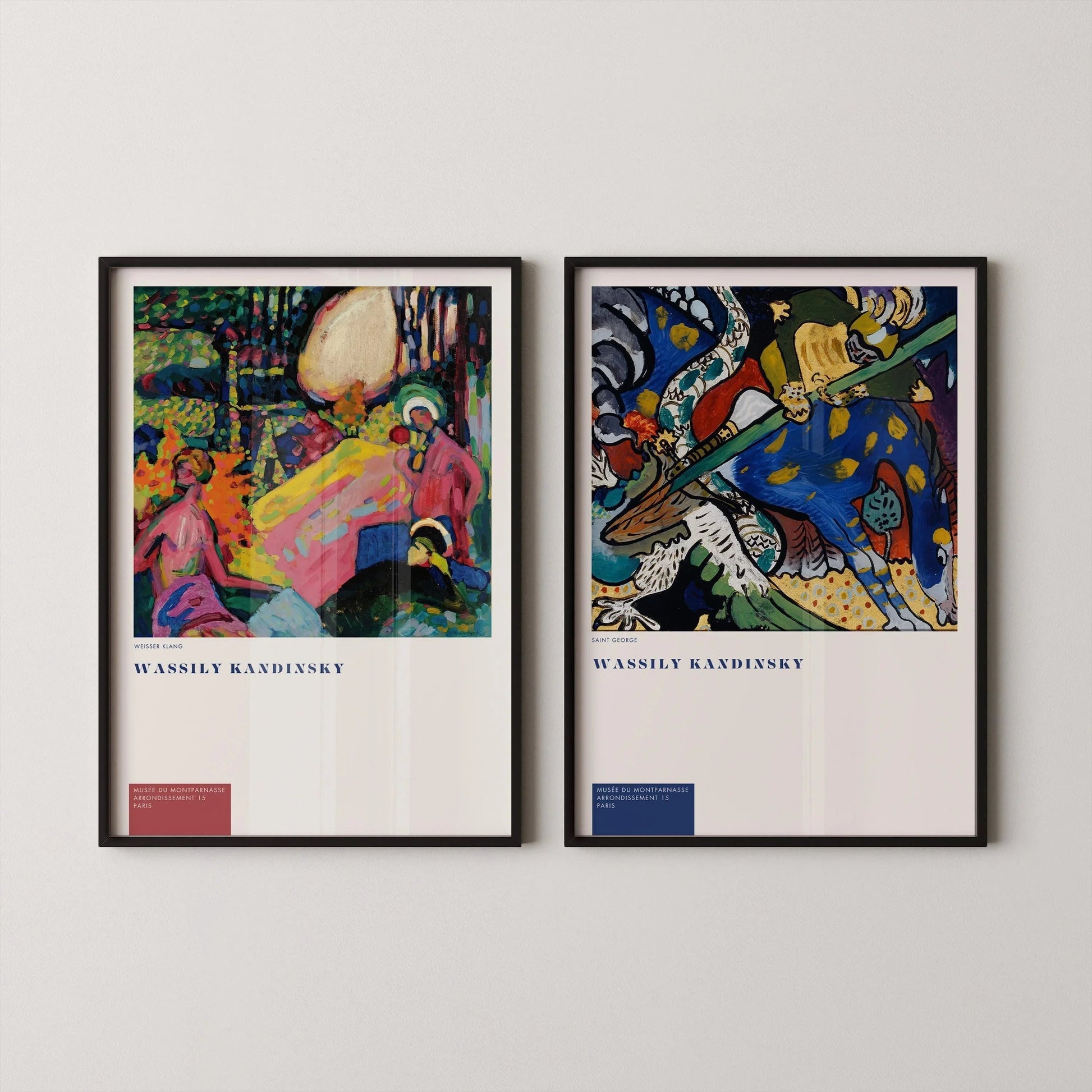 Estampes abstraites de Kandinsky : Duo Weisser Klang &amp; St. George