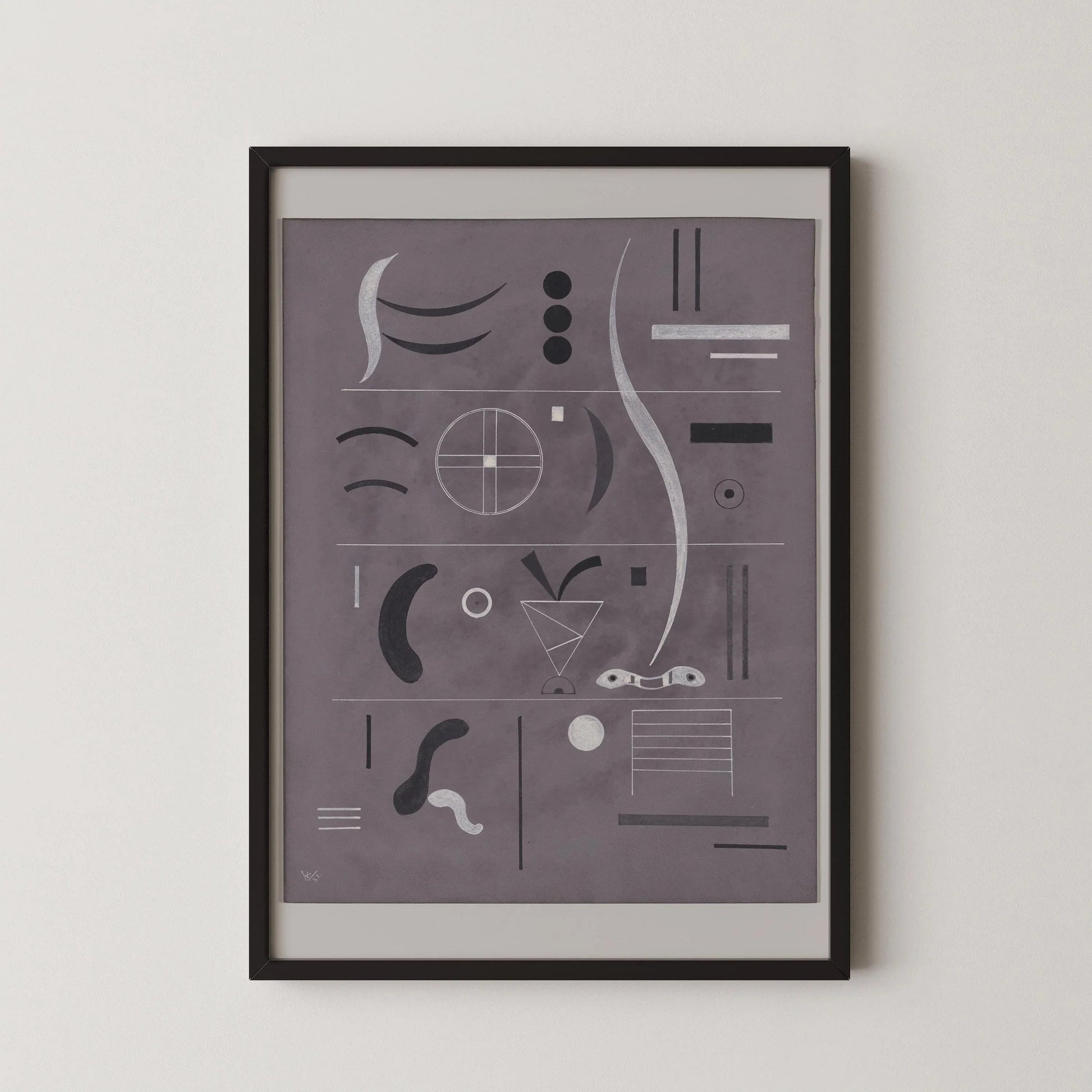 Kandinsky Bauhaus Art Print: Mid-Century Modern Giclee on German Etching Paper