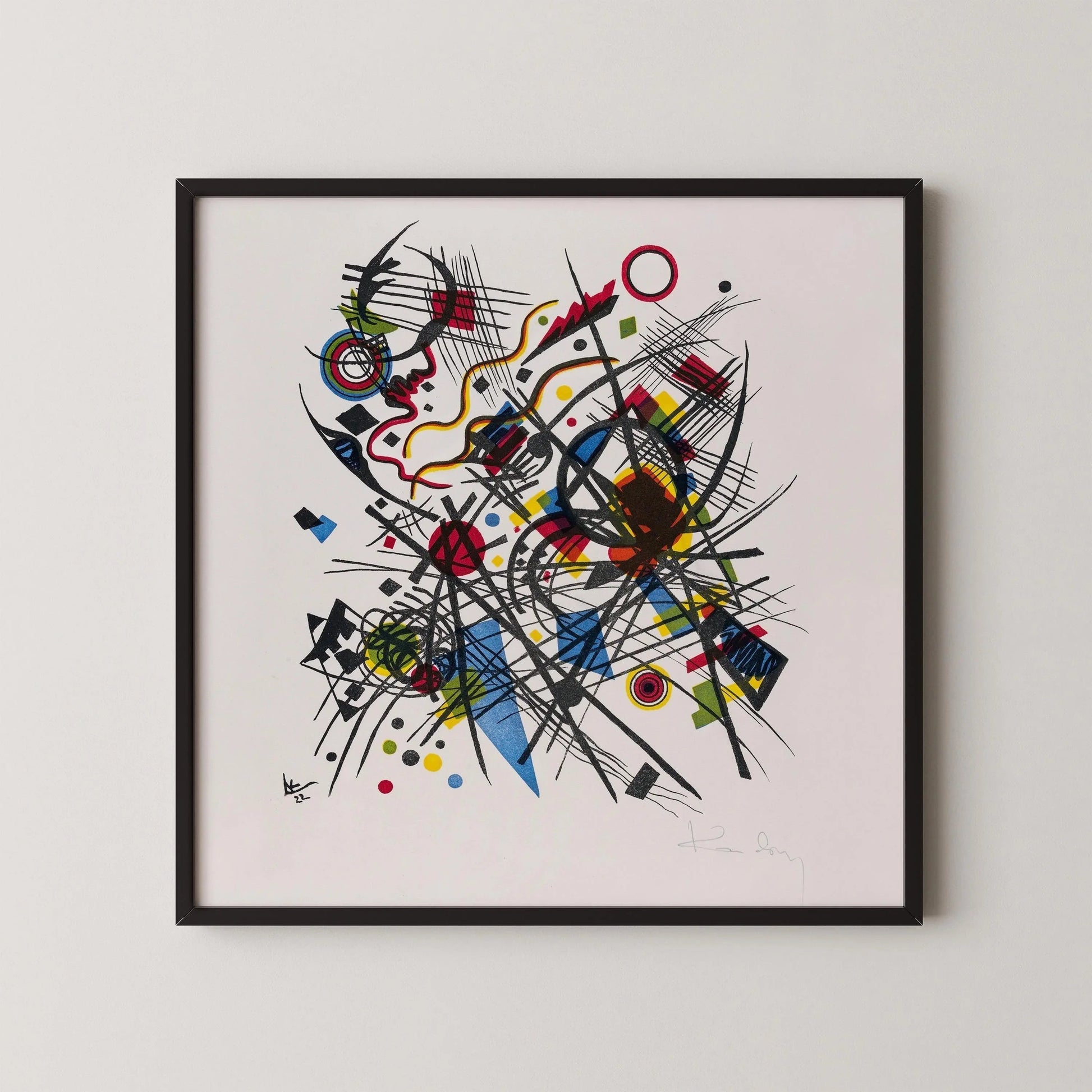 Reproduction giclée de Kandinsky inspirée du Bauhaus : Art moderne du milieu du XXe siècle (Disponible encadrée)