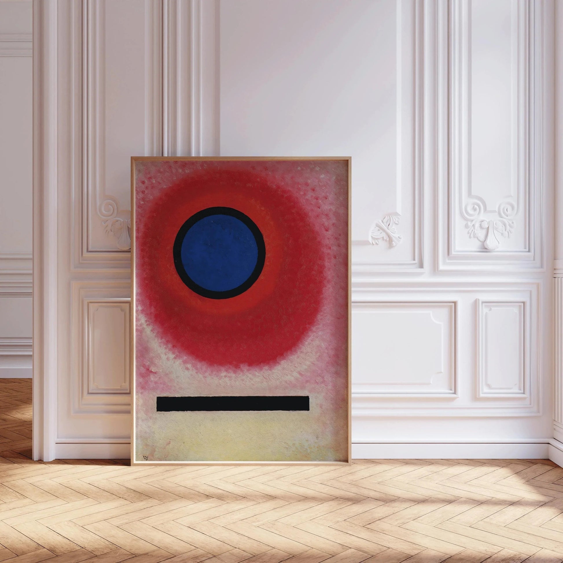 Estampe Bauhaus de Kandinsky : Cercle bleu, art giclée moderne du milieu du XXe siècle