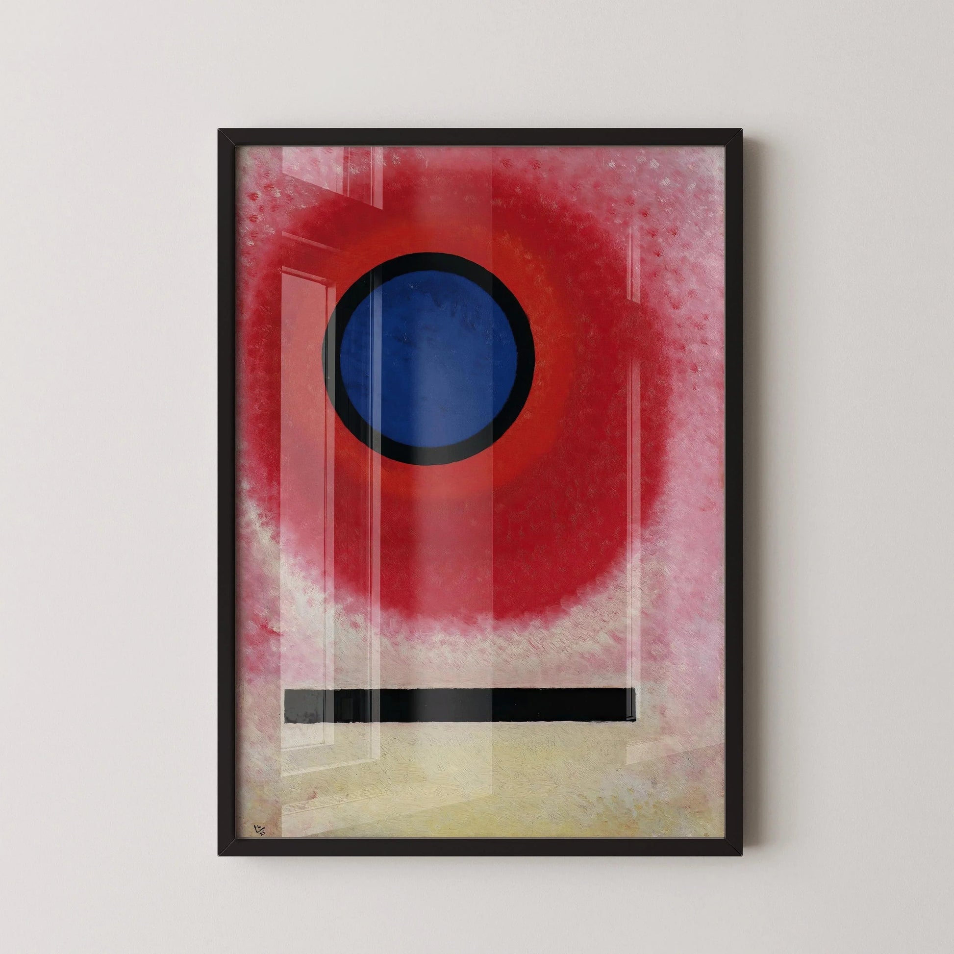 Estampe Bauhaus de Kandinsky : Cercle bleu, art giclée moderne du milieu du XXe siècle
