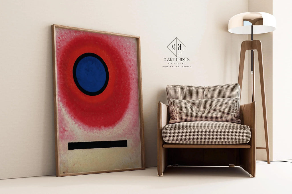 Estampe Bauhaus de Kandinsky : Cercle bleu, art giclée moderne du milieu du XXe siècle