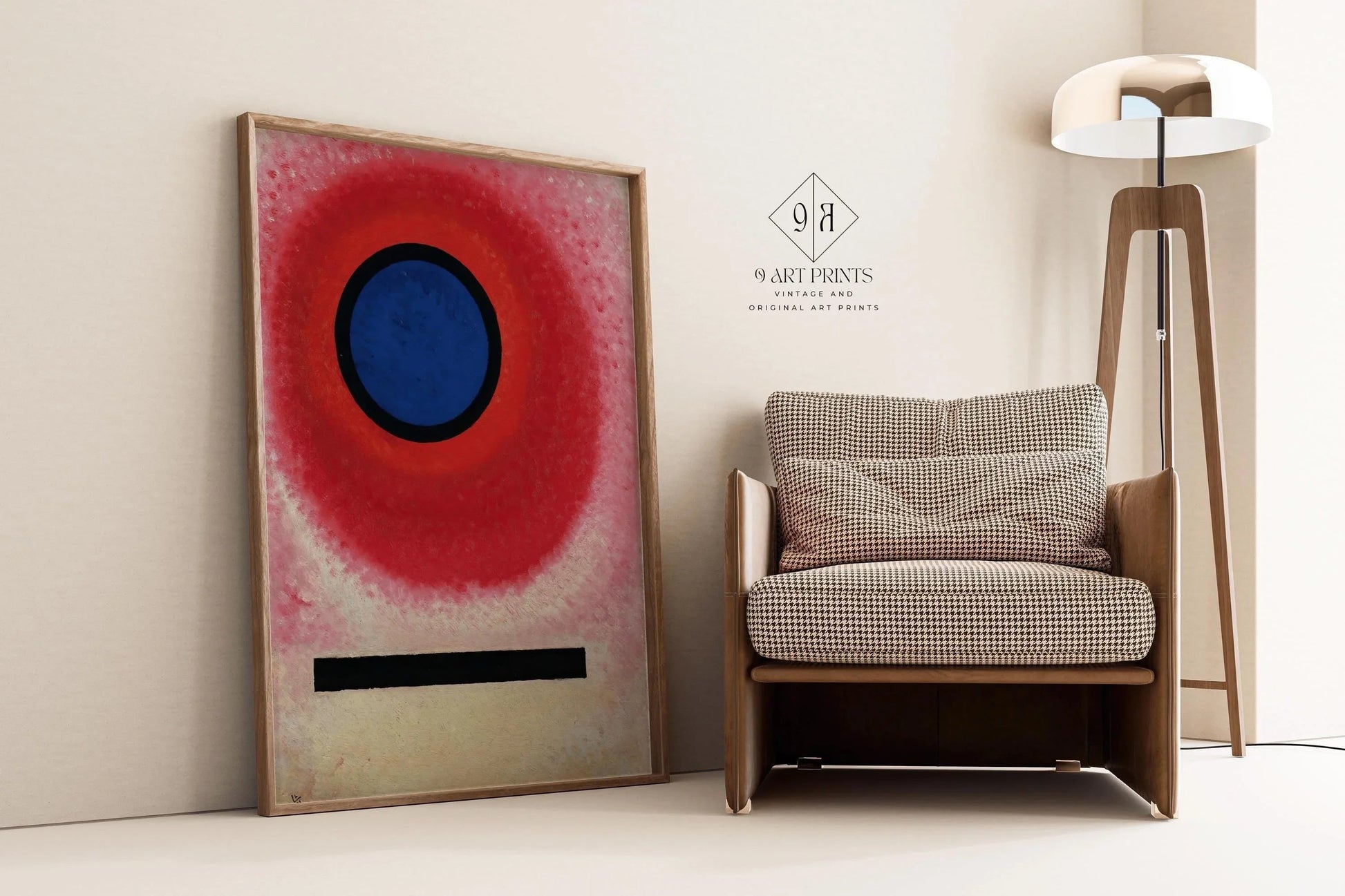 Estampe Bauhaus de Kandinsky : Cercle bleu, art giclée moderne du milieu du XXe siècle