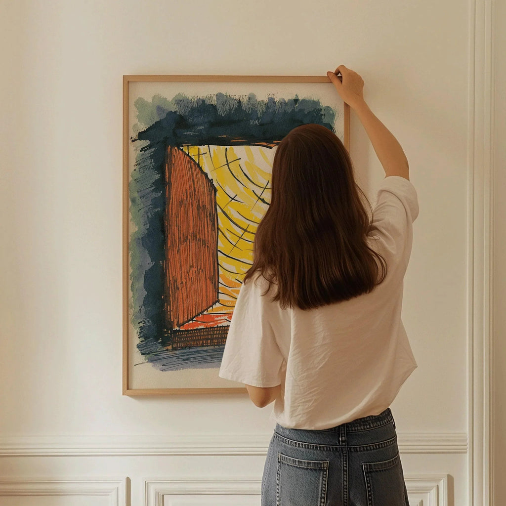 Estampe abstraite de Karl Wiener : De ma vie n° 13 (encadrée à la main ou non encadrée)