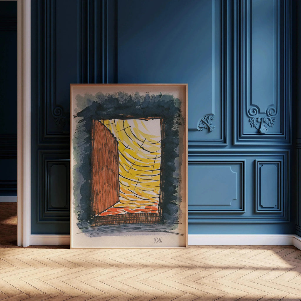 Estampe abstraite de Karl Wiener : De ma vie n° 13 (encadrée à la main ou non encadrée)