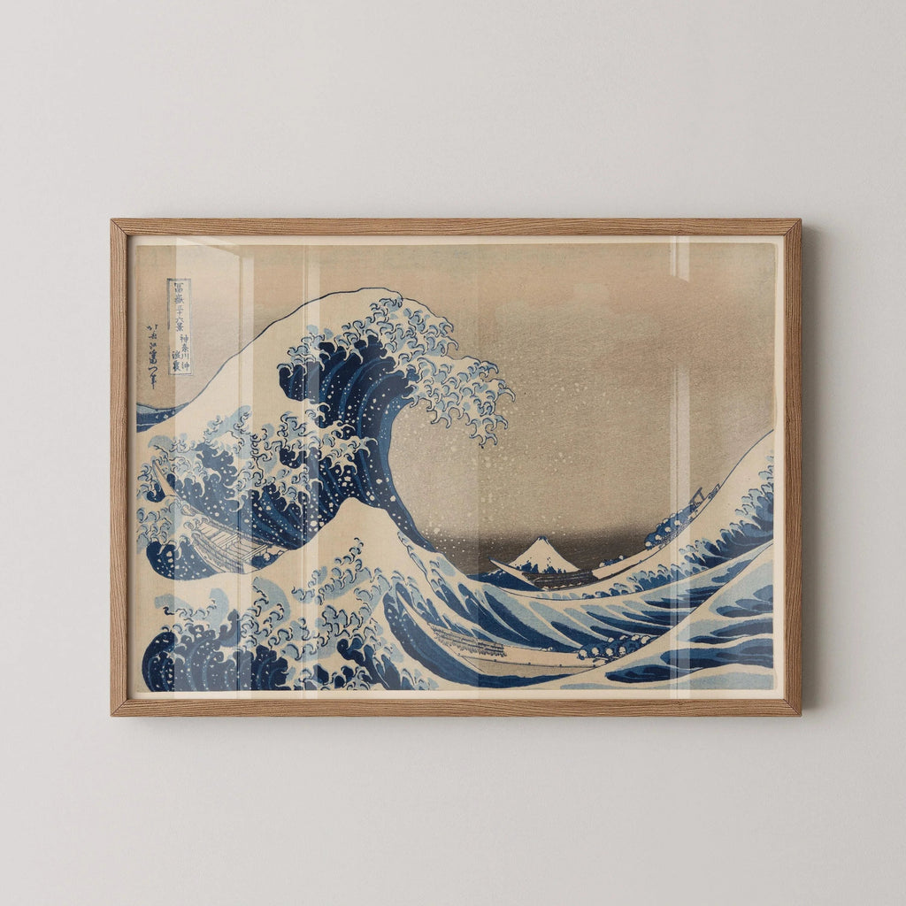 Katsushika Hokusai - La Grande Vague de Kanagawa | Estampe | Célèbre estampe japonaise (disponible encadrée ou non encadrée)