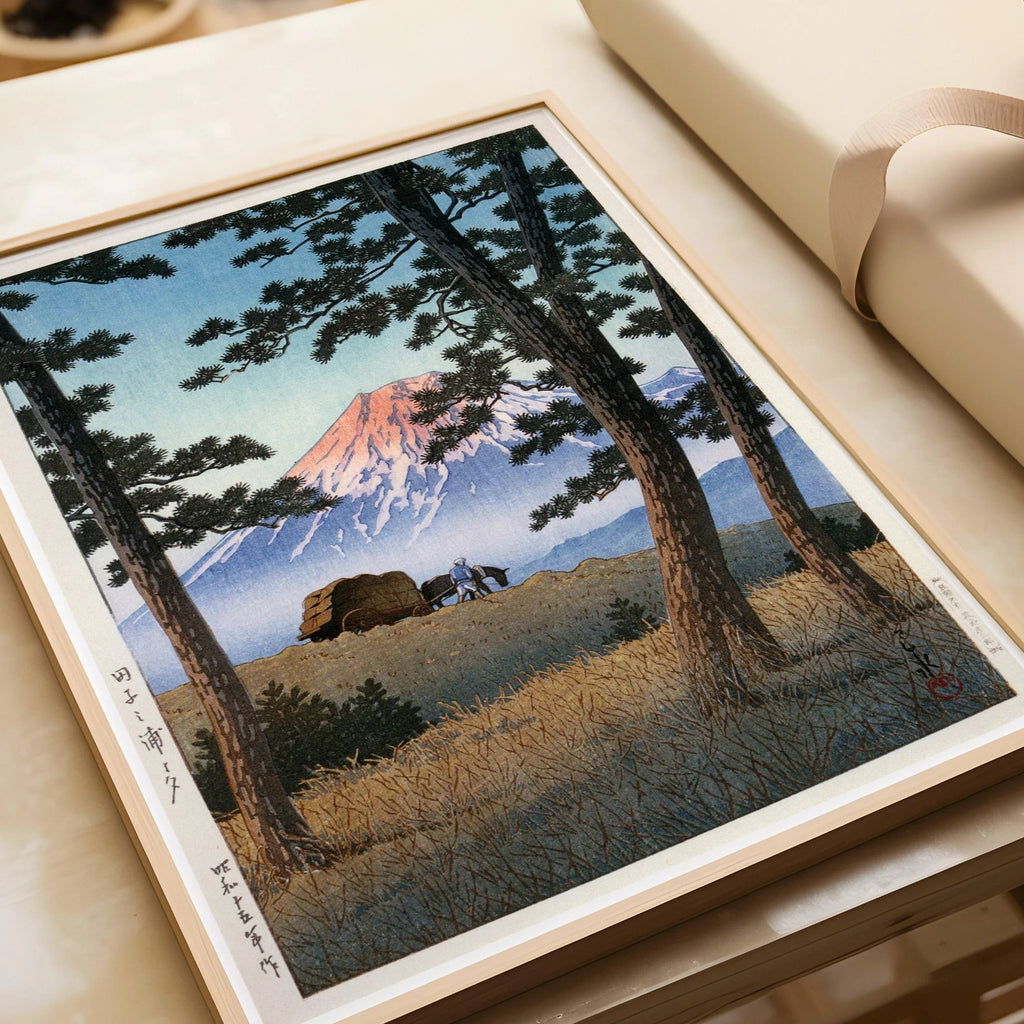 Estampe du mont Fuji de Kawase Hasui : Art japonais ancien sur bois