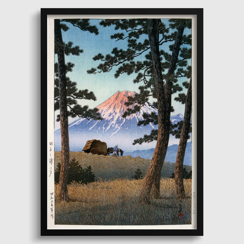 Estampe du mont Fuji de Kawase Hasui : Art japonais ancien sur bois
