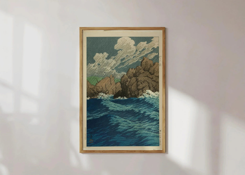 Kawase Hasui Japonais Seascape Art Print : Hachinohe Same, Shin-Hanga, Giclee