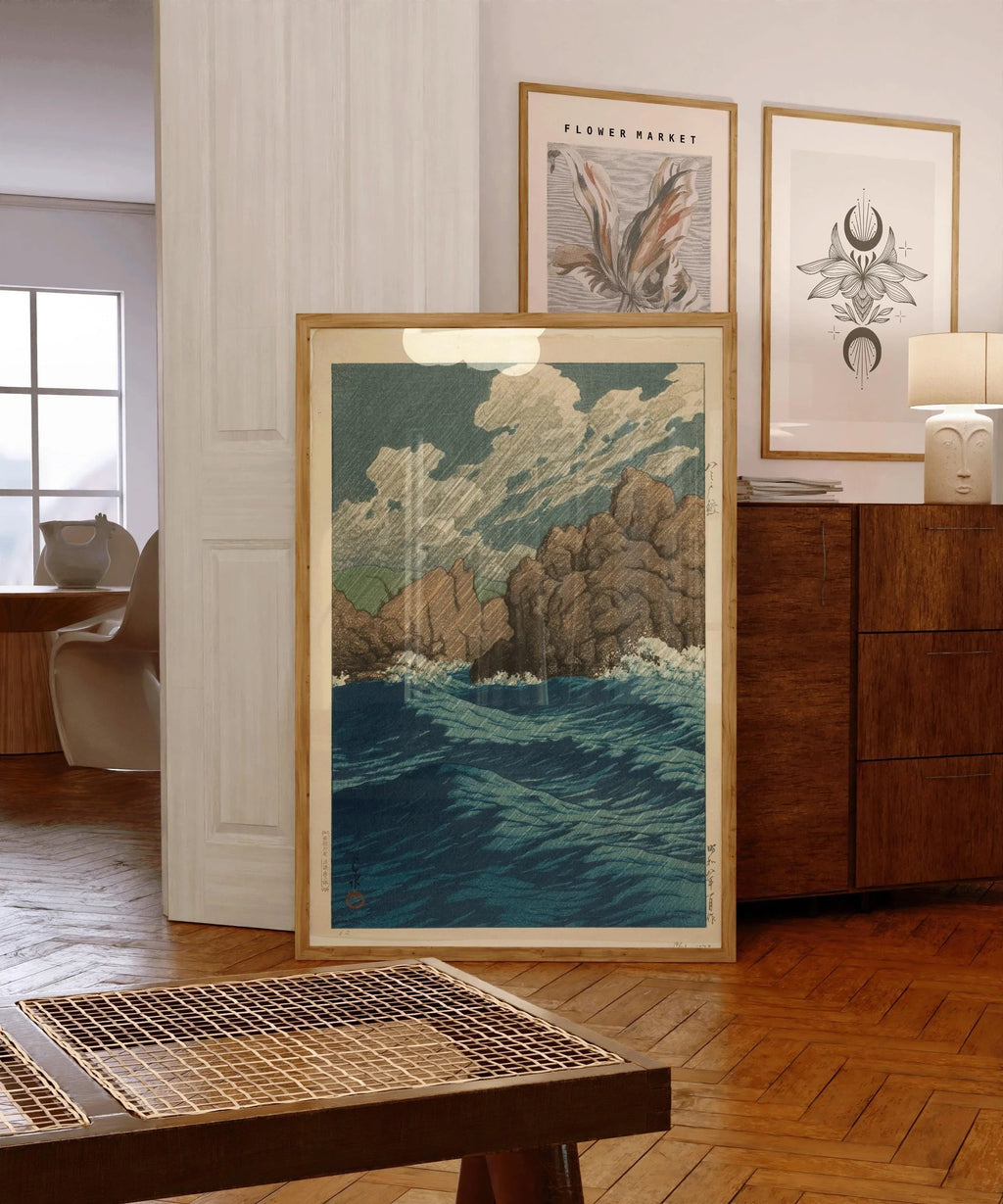 Kawase Hasui Japonais Seascape Art Print : Hachinohe Same, Shin-Hanga, Giclee
