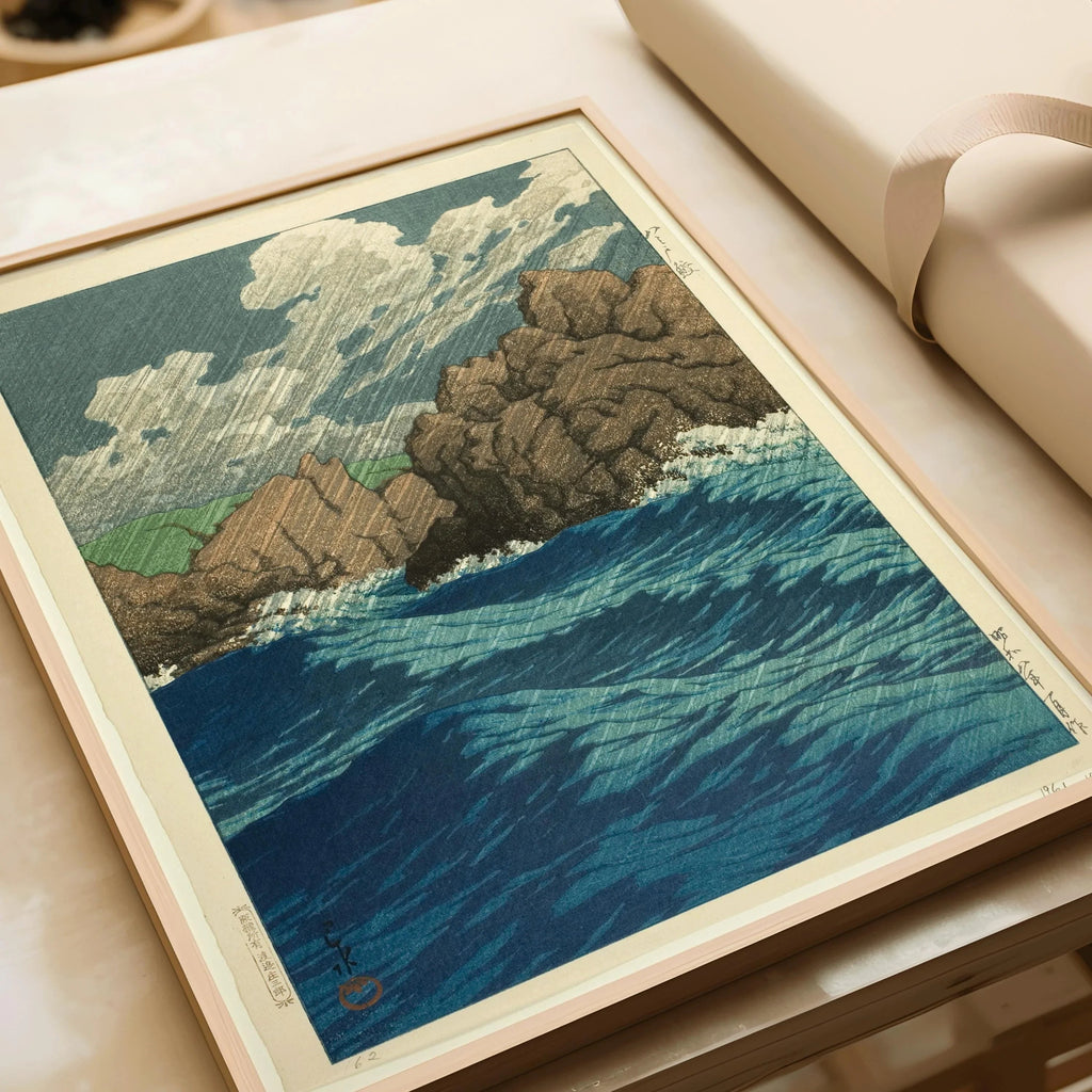 Kawase Hasui Japonais Seascape Art Print : Hachinohe Same, Shin-Hanga, Giclee
