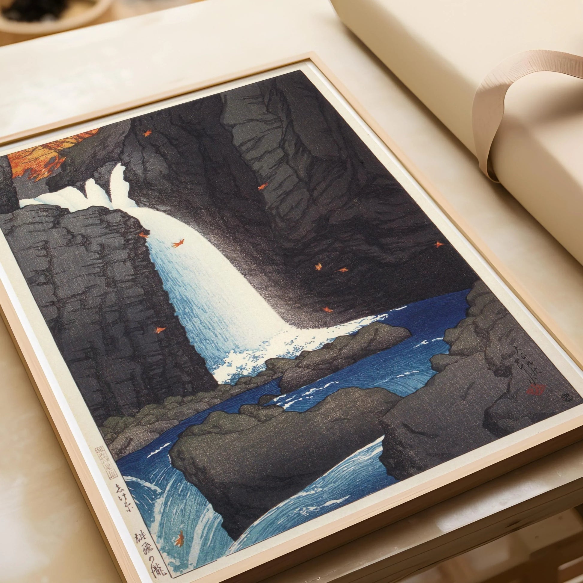 Kawase Hasui - Chutes de Shihohara - Estampe giclée : Art estampe japonaise ancienne sur bois