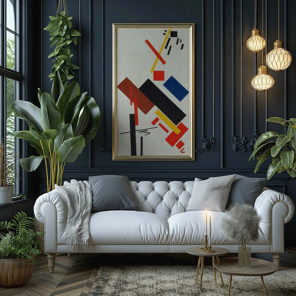 Estampe de Kazimir Malevitch : Art abstrait moderne du milieu du XXe siècle, impression giclée