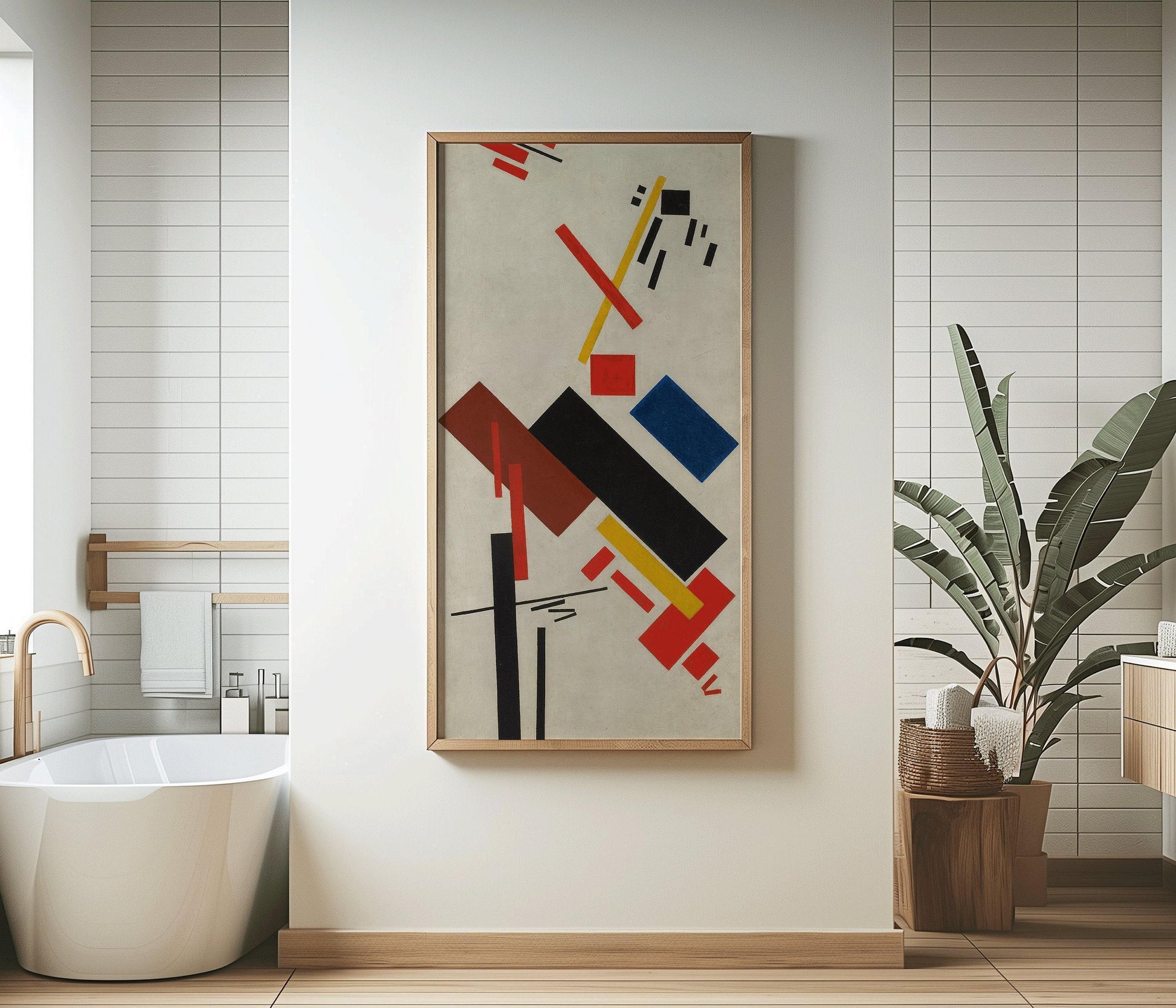 Estampe de Kazimir Malevitch : Art abstrait moderne du milieu du XXe siècle, impression giclée