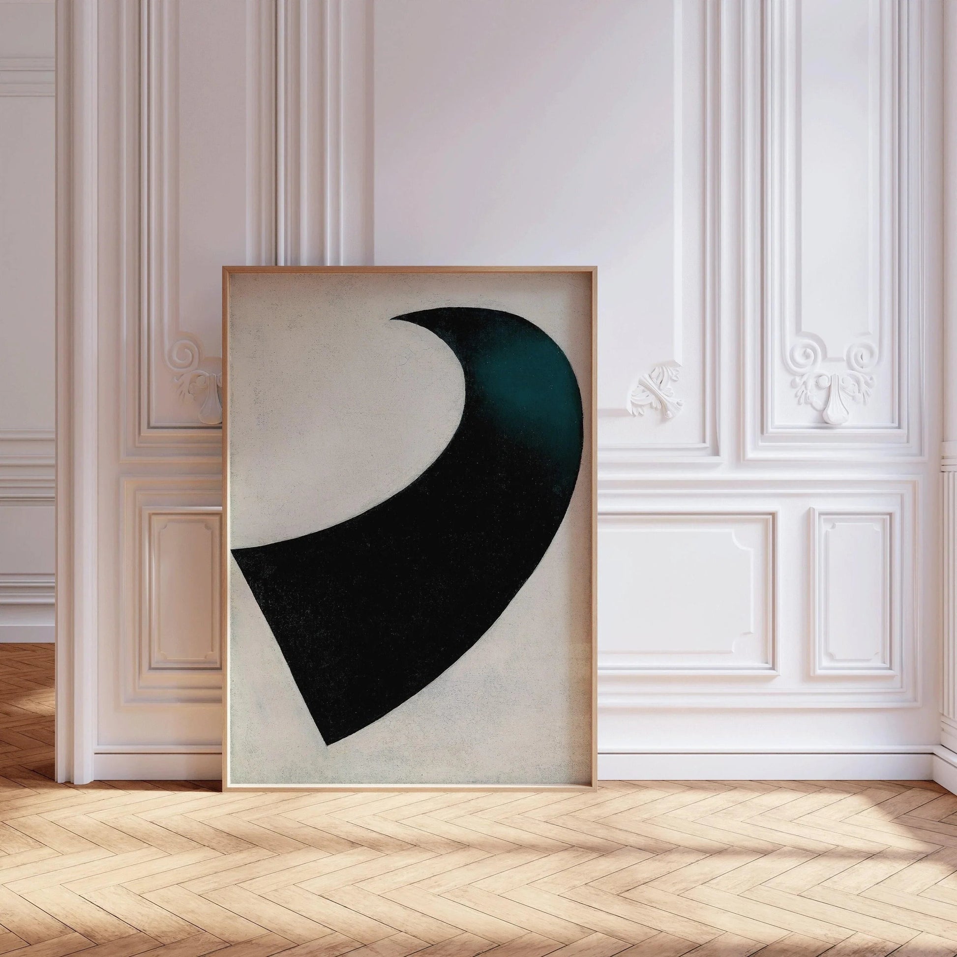 Estampe d'art suprématiste de Kazimir Malevitch : Giclée monochrome vintage (encadrée à la main ou non encadrée)
