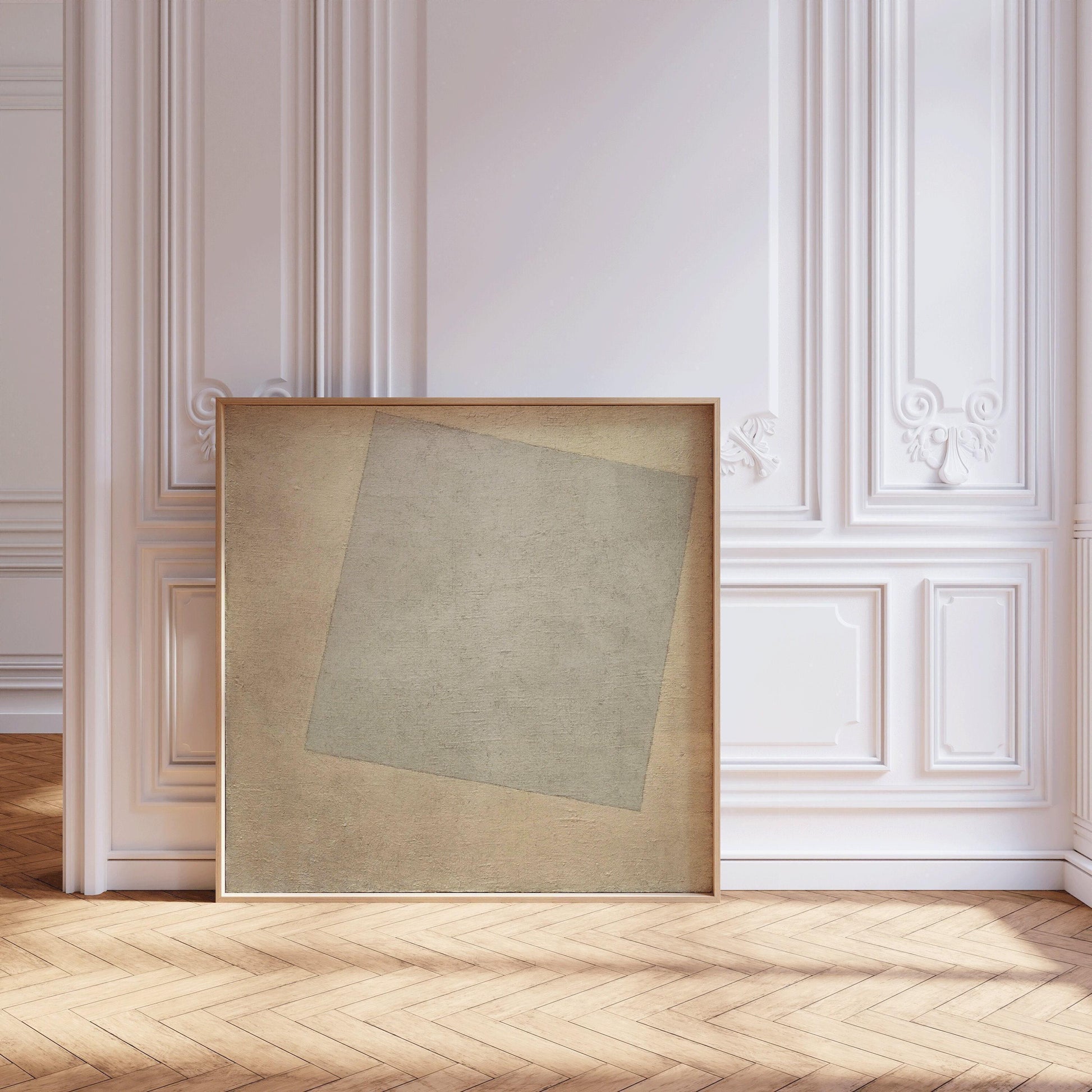 Estampe giclée blanche sur blanc de Kazimir Malevitch : Art abstrait moderne (1x1)